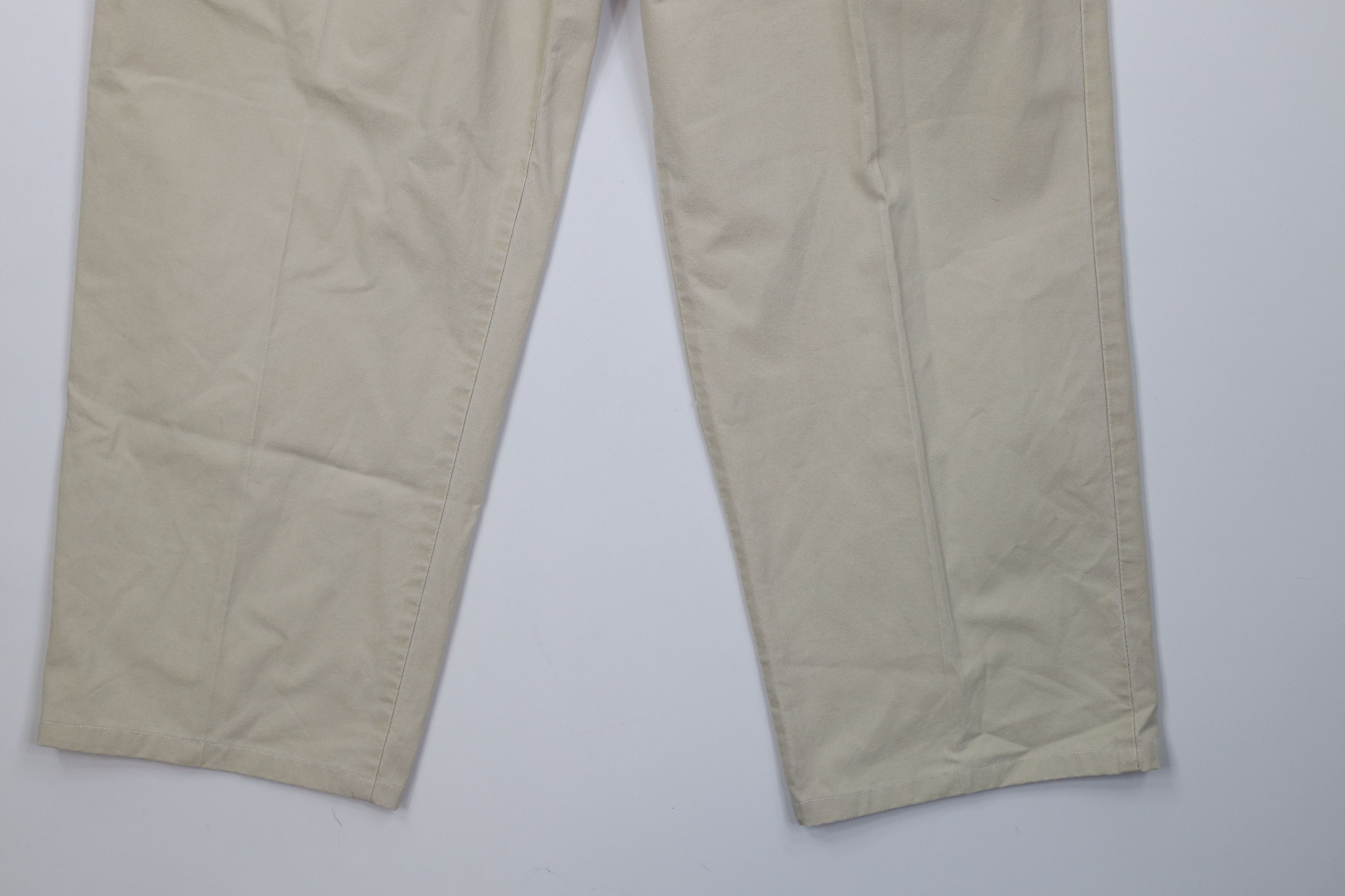 L.L. Bean Vintage 90s LL Bean Weight Wide Leg Pants Stonewash Beige Size US 32 / EU 48 - 5 Thumbnail