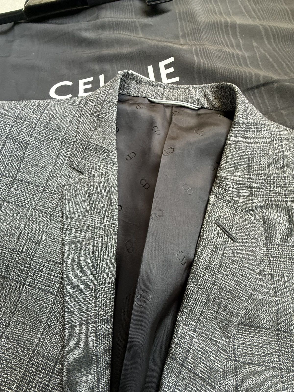 Dior Dior suit gray check pant and jacket Kim Jones era Size 42R - 25 Thumbnail