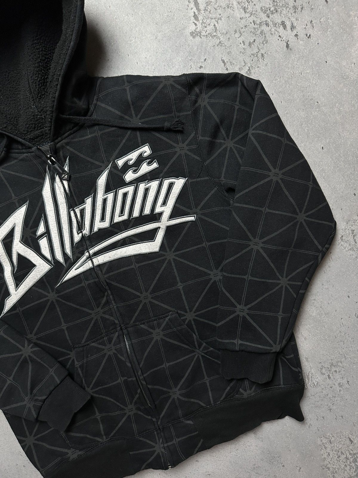 Vintage Billabong Zip Hoodie Embroidery Big Logo y2k SWAG