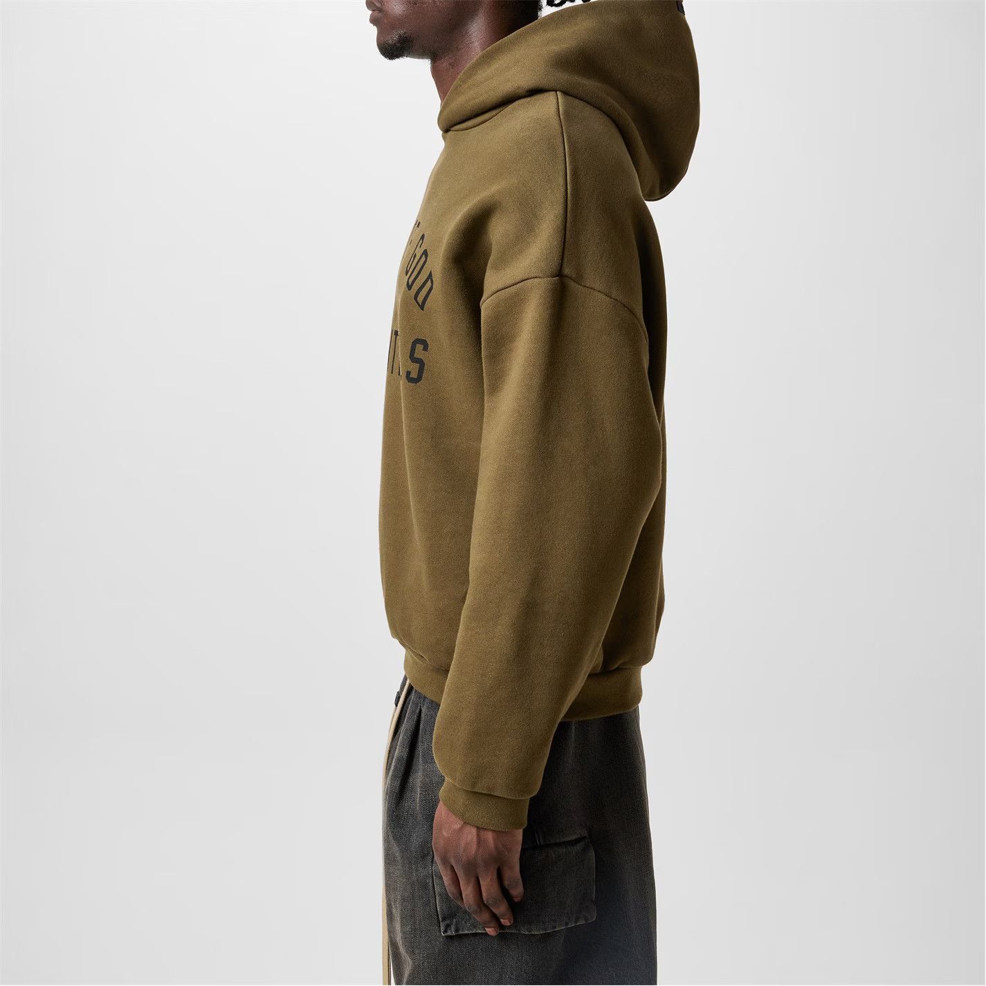Fear of God o1g2r1mq0426 Fleece Hoodie in Olive Size US L / EU 52-54 / 3 - 4 Thumbnail