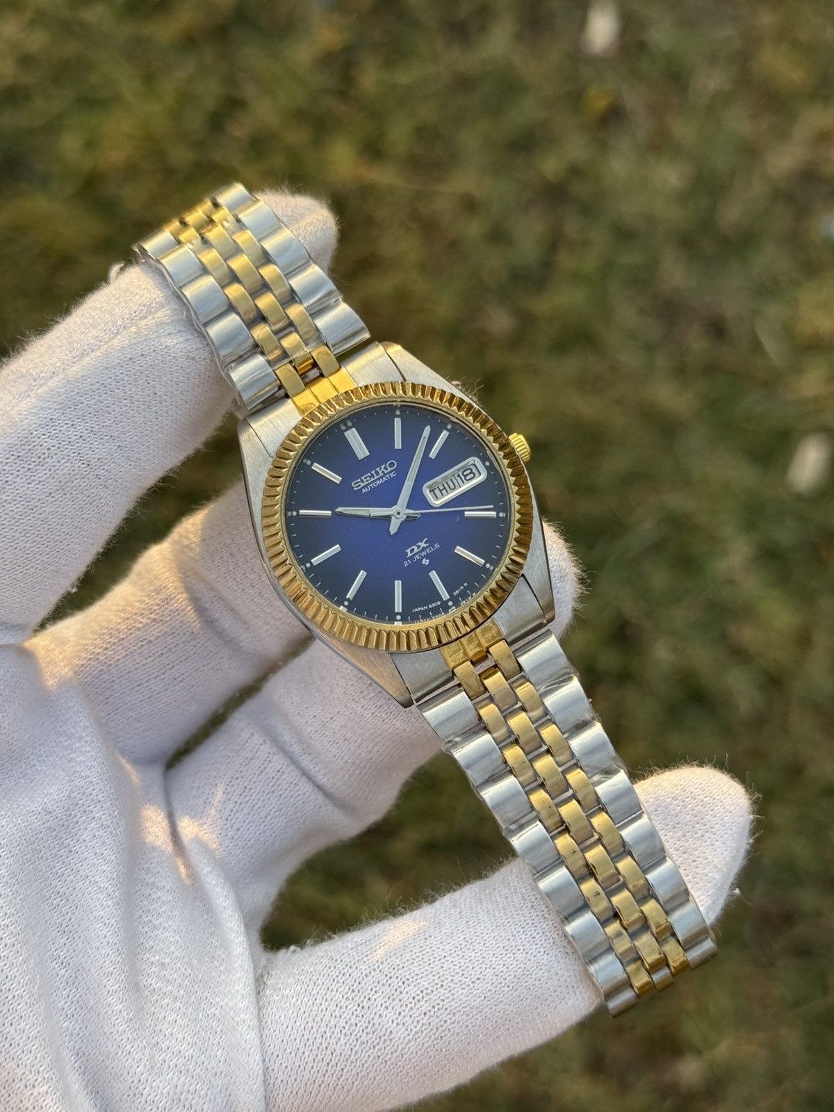 Seiko Seiko 5 DX Fluted Bezel Automatic 6309 Japanese mens Watch Size 36 - 8 Thumbnail