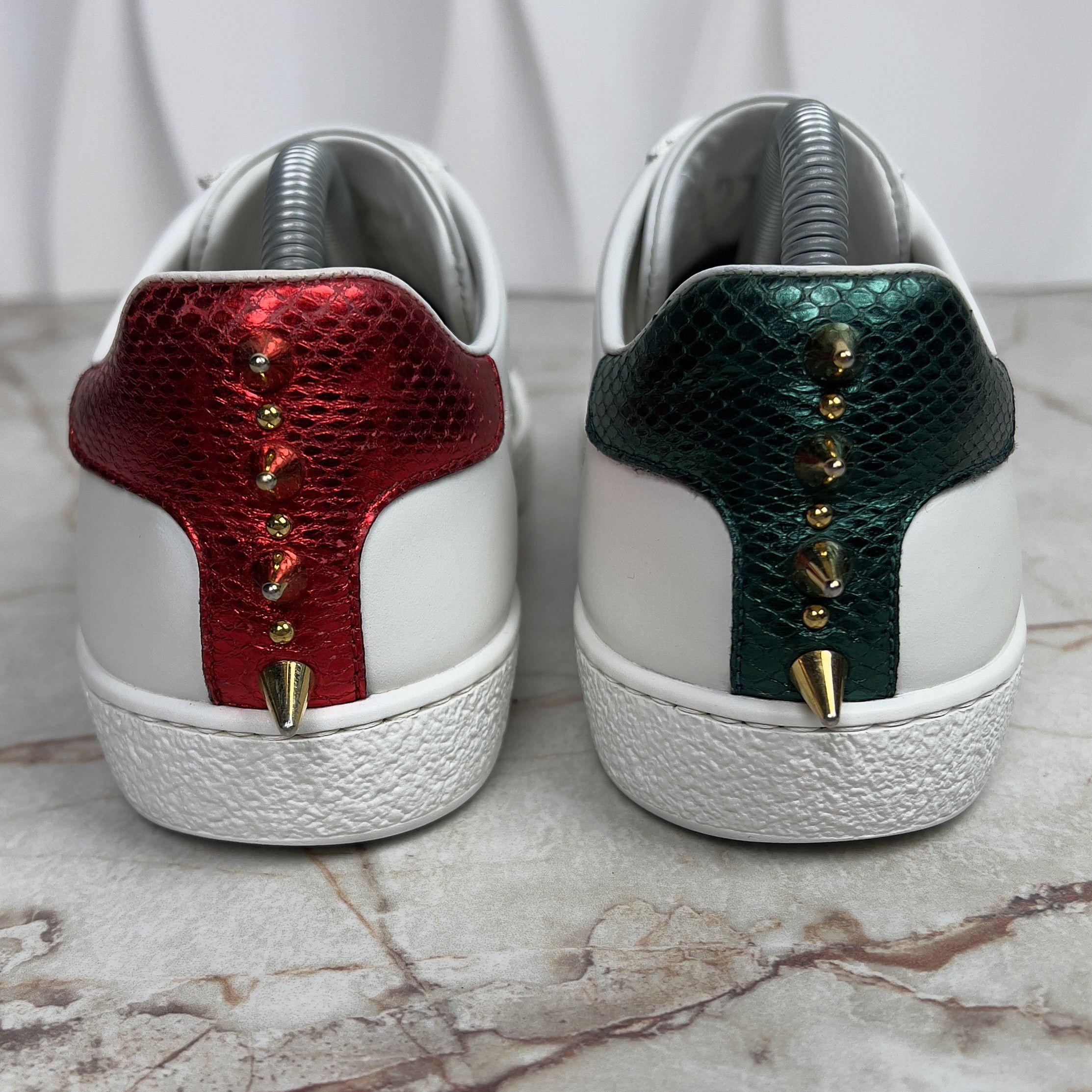 Gucci Ace Stud Sneakers Rockstuds Pearls Leather Size US 5.5 / IT 35.5 - 8 Thumbnail