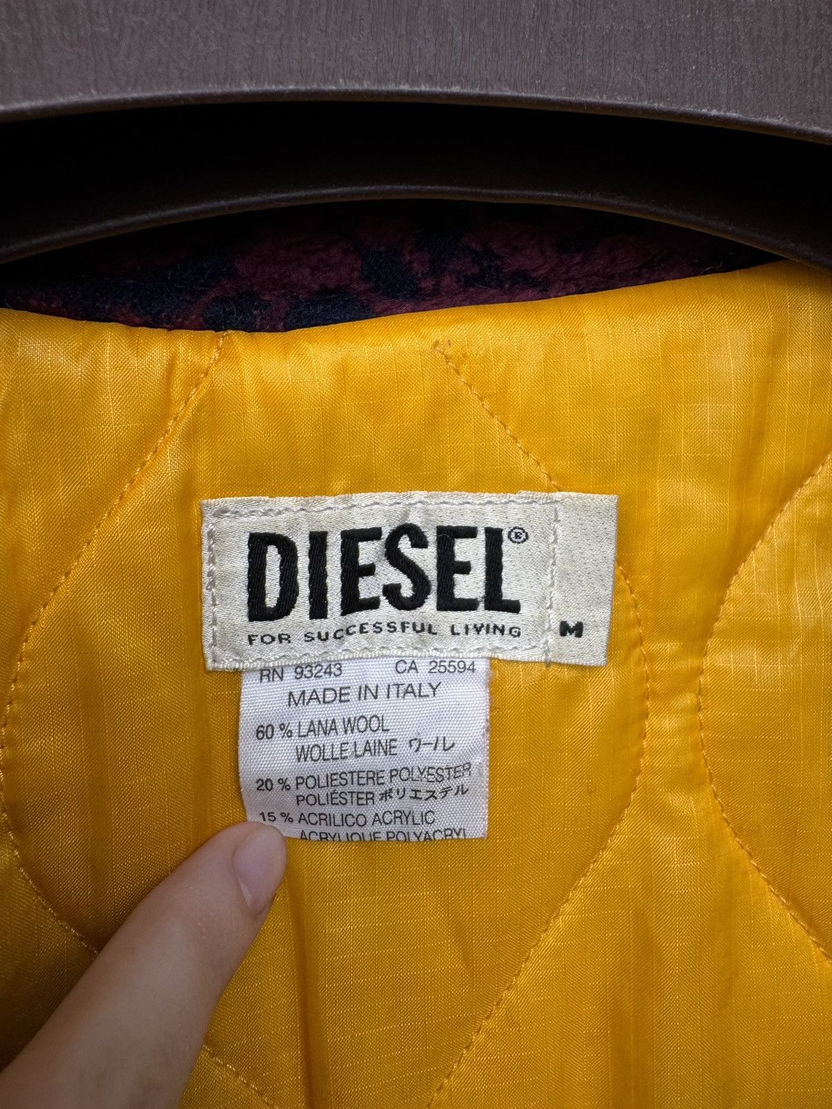 Diesel Diesel vintage 90s y2k burgundy biker wool coat patchwork Size M / US 6-8 / IT 42-44 - 10 Thumbnail