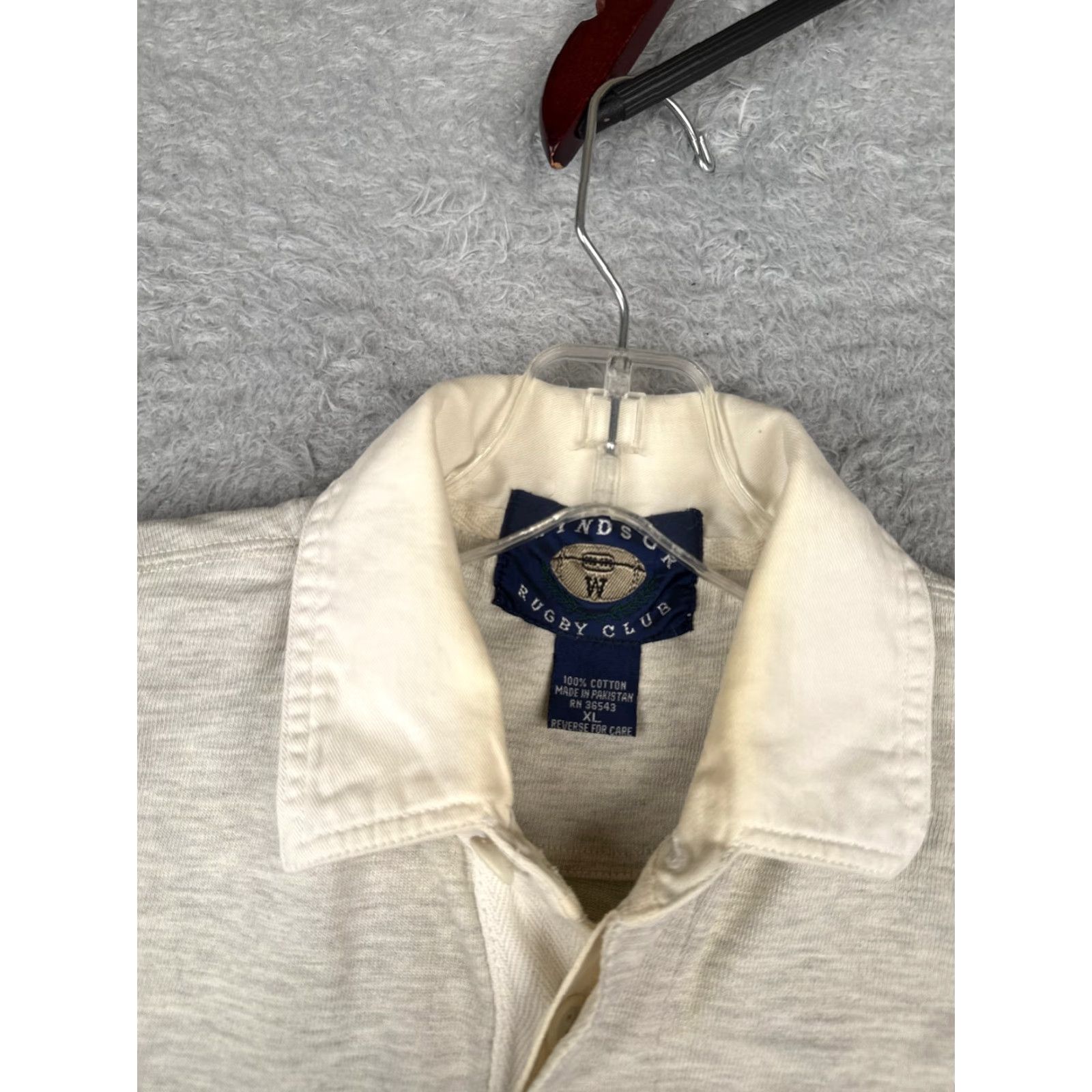 Vintage VINTAGE Windsor Rugby Club Polo Shirt Cotton Gray Blue XL Mens Size US XL / EU 56 / 4 - 6 Thumbnail