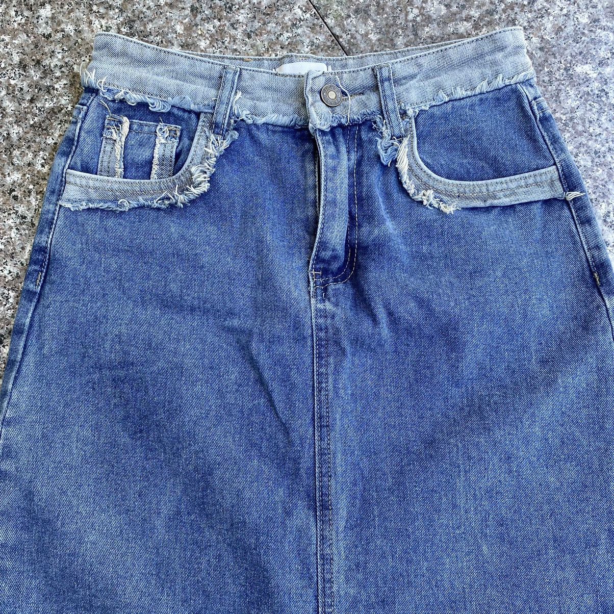 Icicle denim skirt