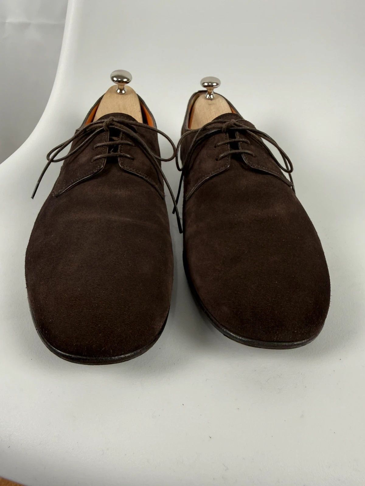 Santoni Santoni Suede Derby Dress Shoes size 9.5 Size US 10.5 / EU 43-44 - 5 Thumbnail