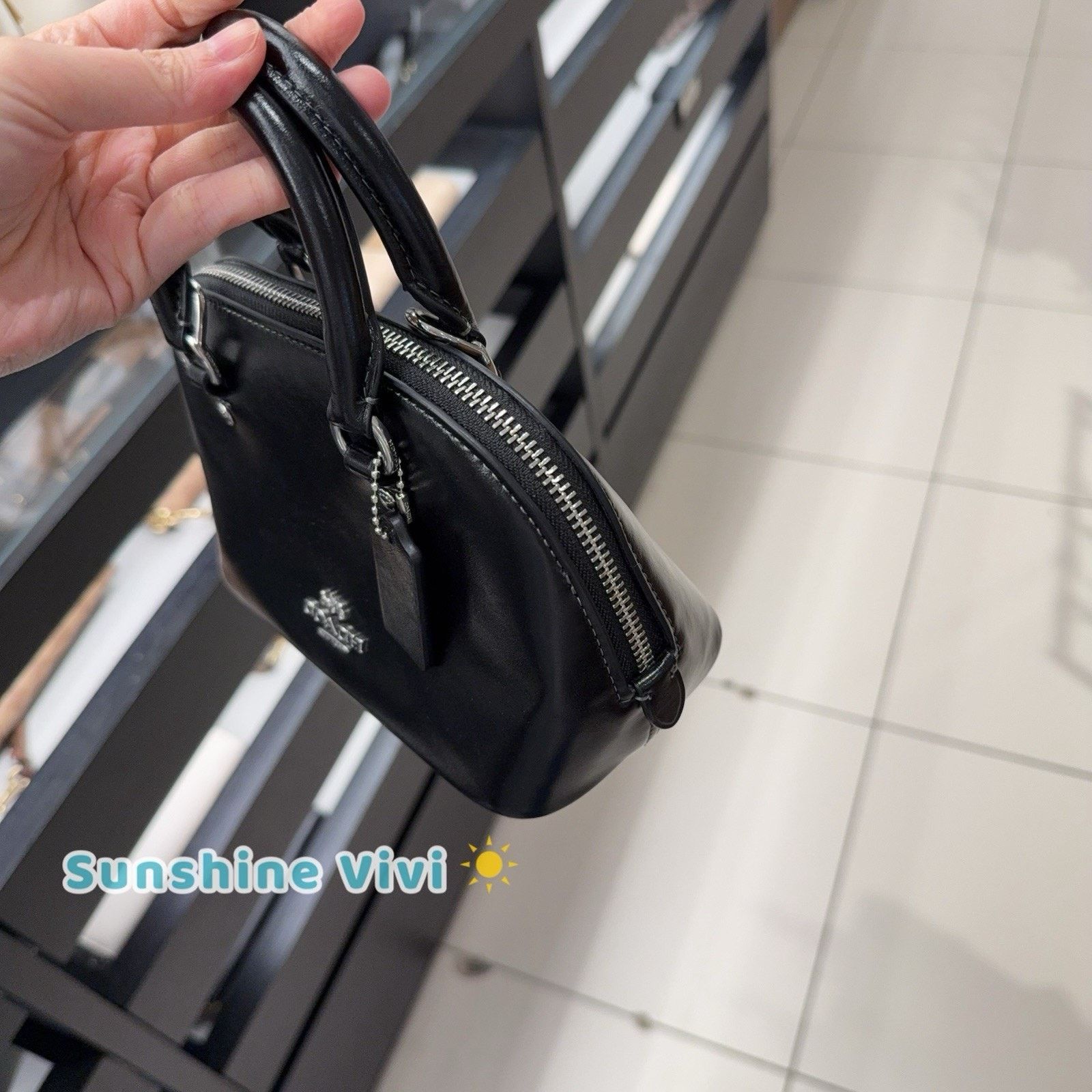 Coach NWT Coach Lala Mini Satchel Bag CEA01 leather Black Size ONE SIZE - 2 Thumbnail