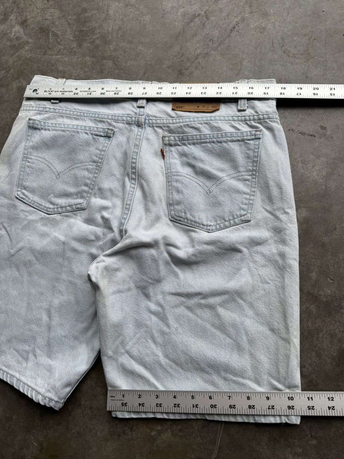 Levi's Vintage 90’s/00’s Levi’s 505 Orange Tab Light Wash Jorts Size US 34 / EU 50 - 6 Thumbnail