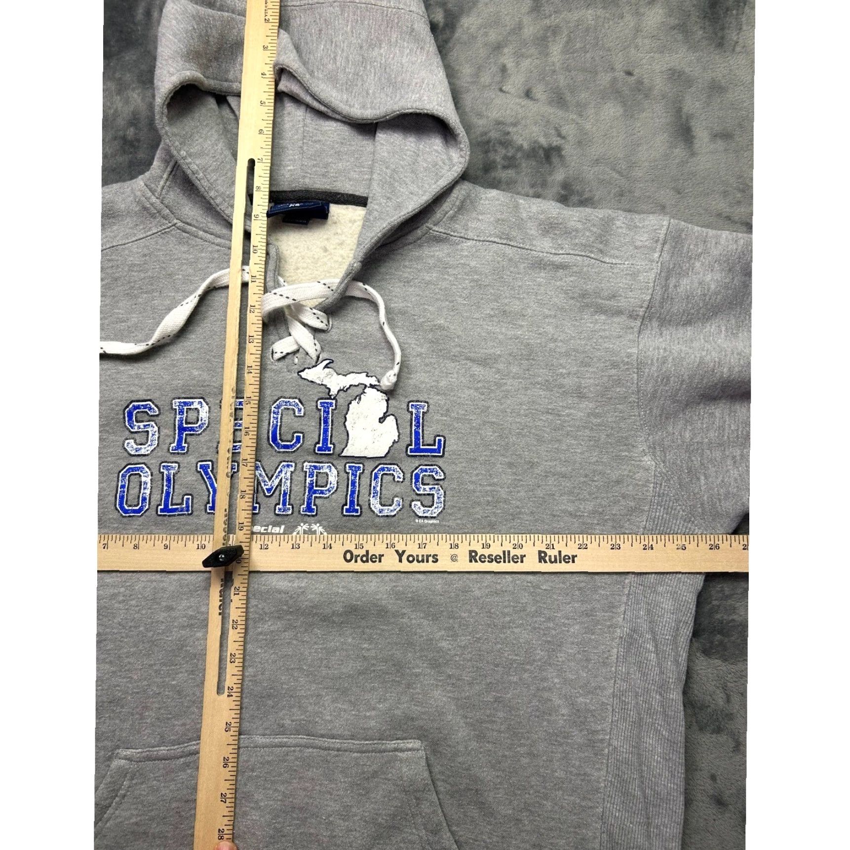 Vintage Special Olympics Michigan Hoodie Mens XL Gray Pullover J America Sweatshirt Size US XL / EU 56 / 4 - 5 Thumbnail
