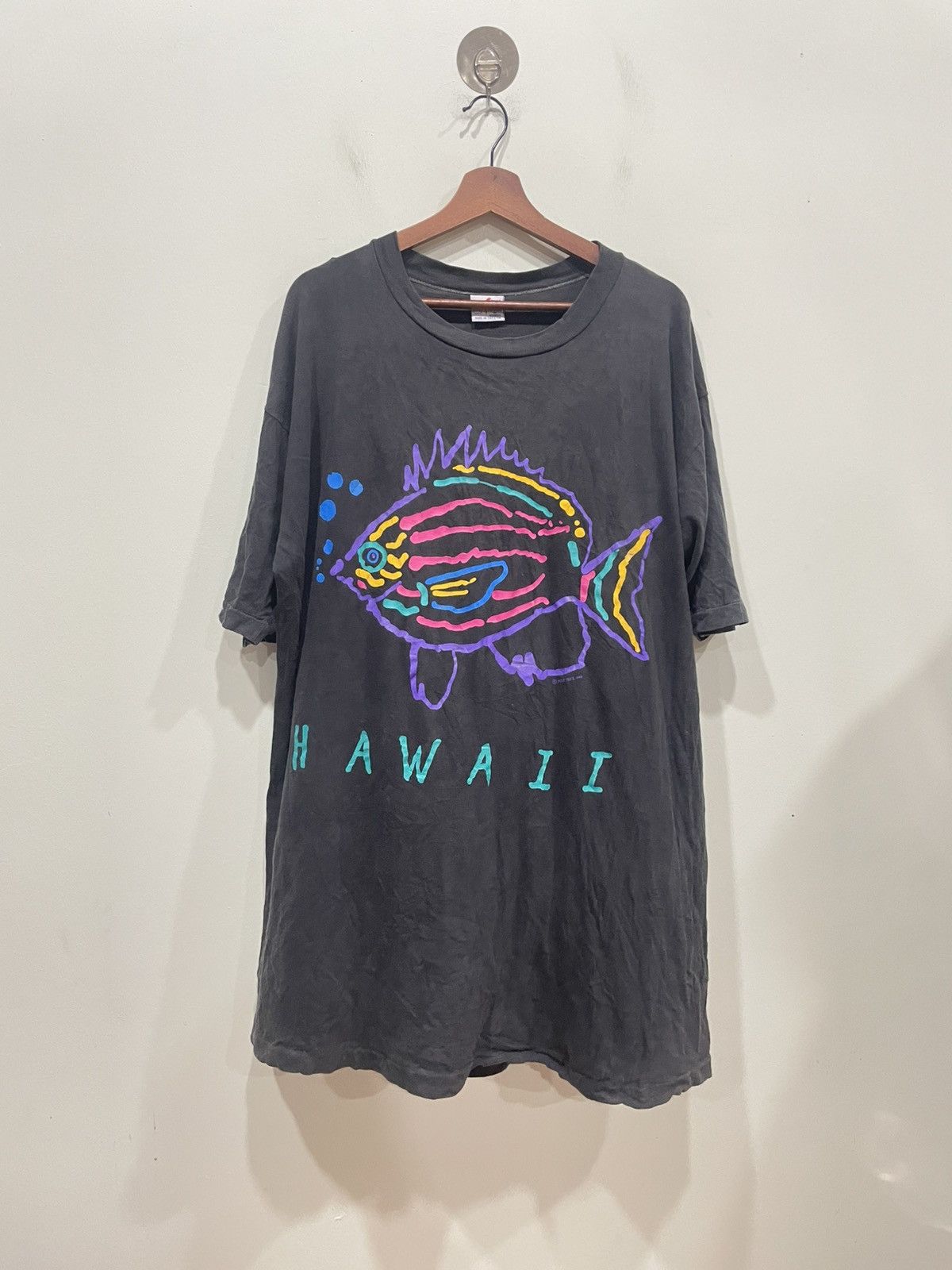 Vintage Vintage Polytees Hawaii Printed T-Shirt Size US XXL / EU 58 / 5 - 1 Thumbnail