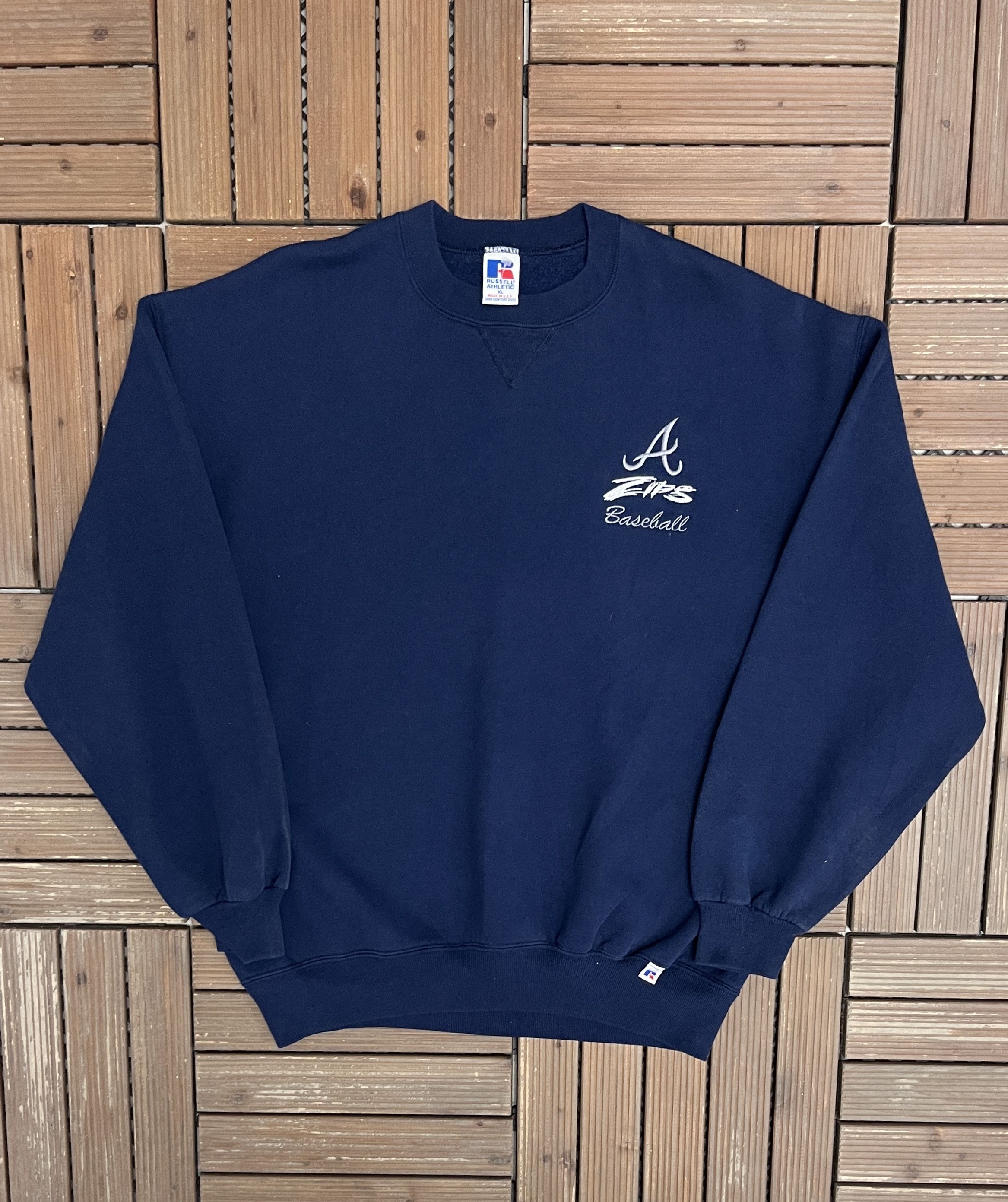 Russell Athletic × Vintage Akron Zips Baseball Vintage Crewneck Sweater Size US XL / EU 56 / 4 - 1 Thumbnail