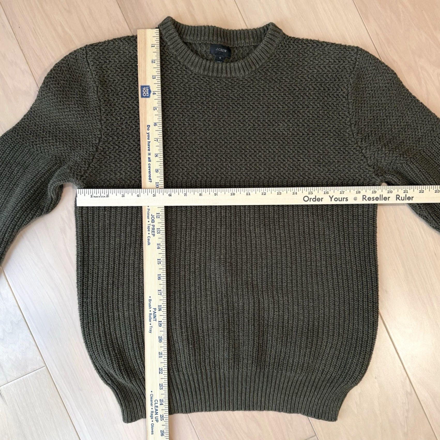 J.Crew J.CREW Sweater Small Olive Green Cotton Knit Pullover Crew Neck Knit Style 90s Art Aztec Classic USA Men Mens Size US S / EU 44-46 / 1 - 3 Thumbnail