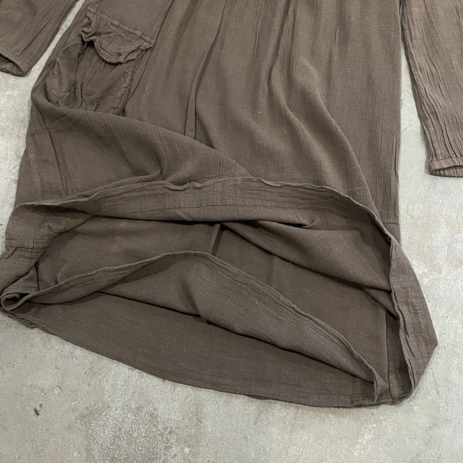 Isabel Marant Etoile Etoile Isabel Marant Brown Boho Tunic Cotton Dress 9373AC Size S / US 4 / IT 40 - 4 Thumbnail