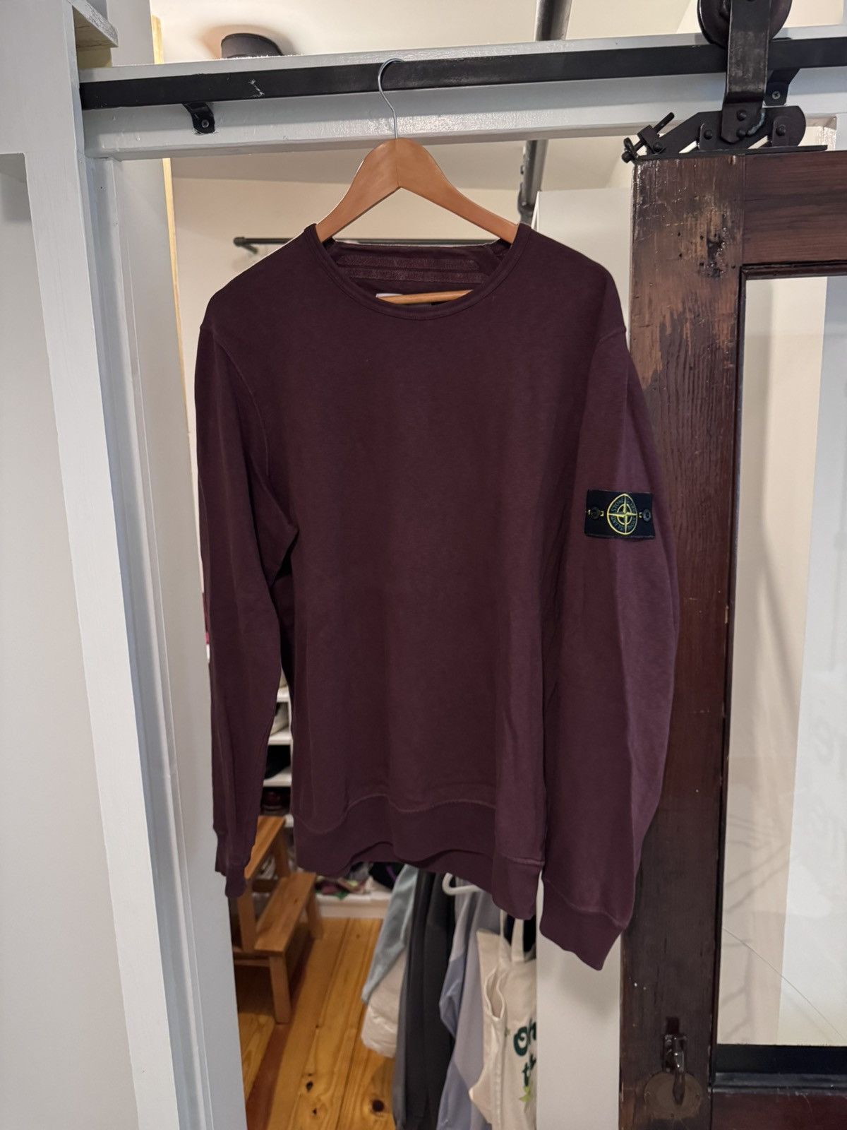 Stone Island Stone Island Maroon Crewneck - XL Size US XL / EU 56 / 4 - 1 Thumbnail