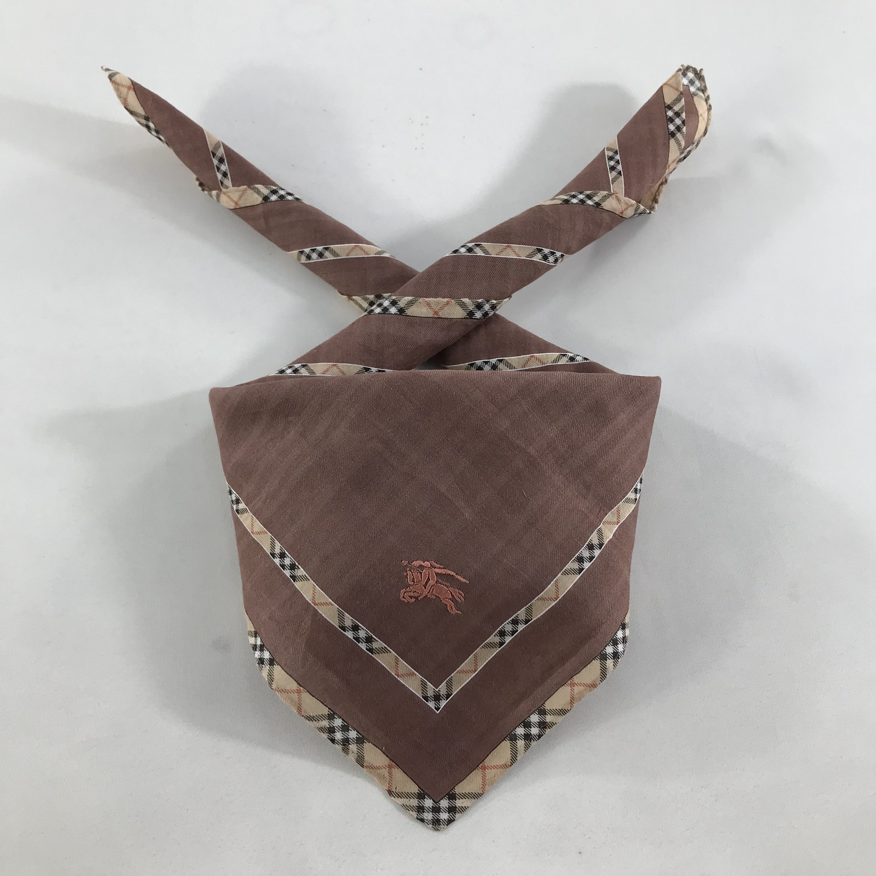 Burberry × Vintage Burberry Bandana / Handkerchief / Neckerchief - S1568 Size ONE SIZE - 3 Thumbnail