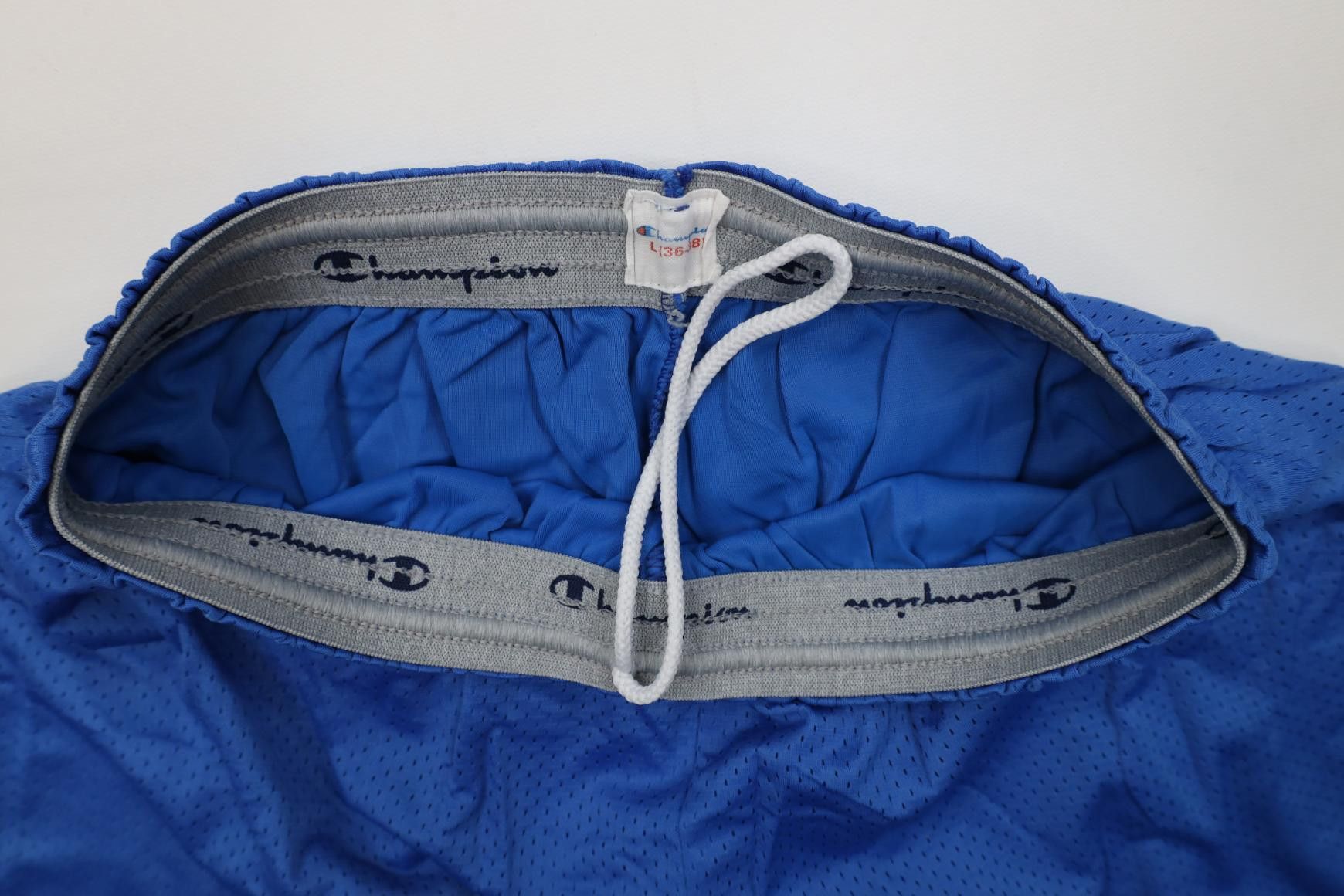 Champion Vintage 90s Champion Above Knee Mesh Shorts Royal Blue Nylon Size US 34 / EU 50 - 7 Thumbnail