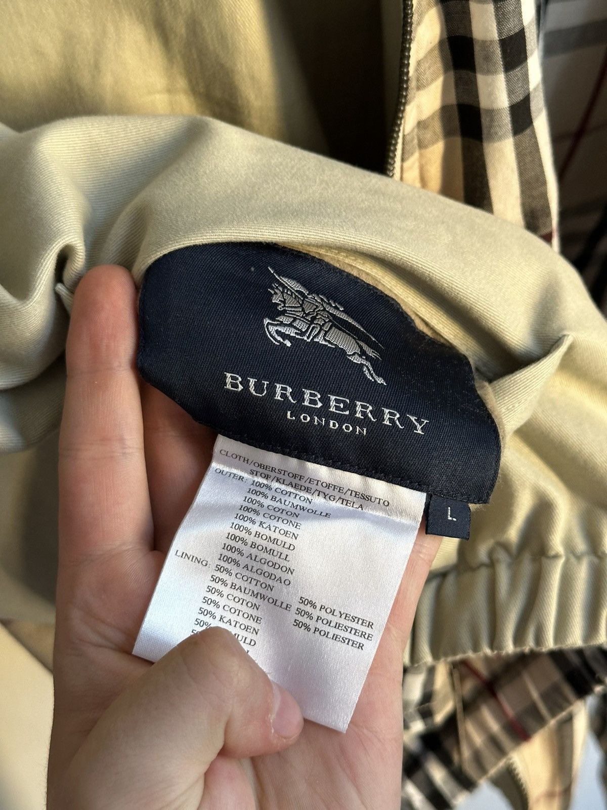 Burberry Burberry Vintage 90s Luxury Nova Check Double Sides Jacket Size US L / EU 52-54 / 3 - 10 Thumbnail