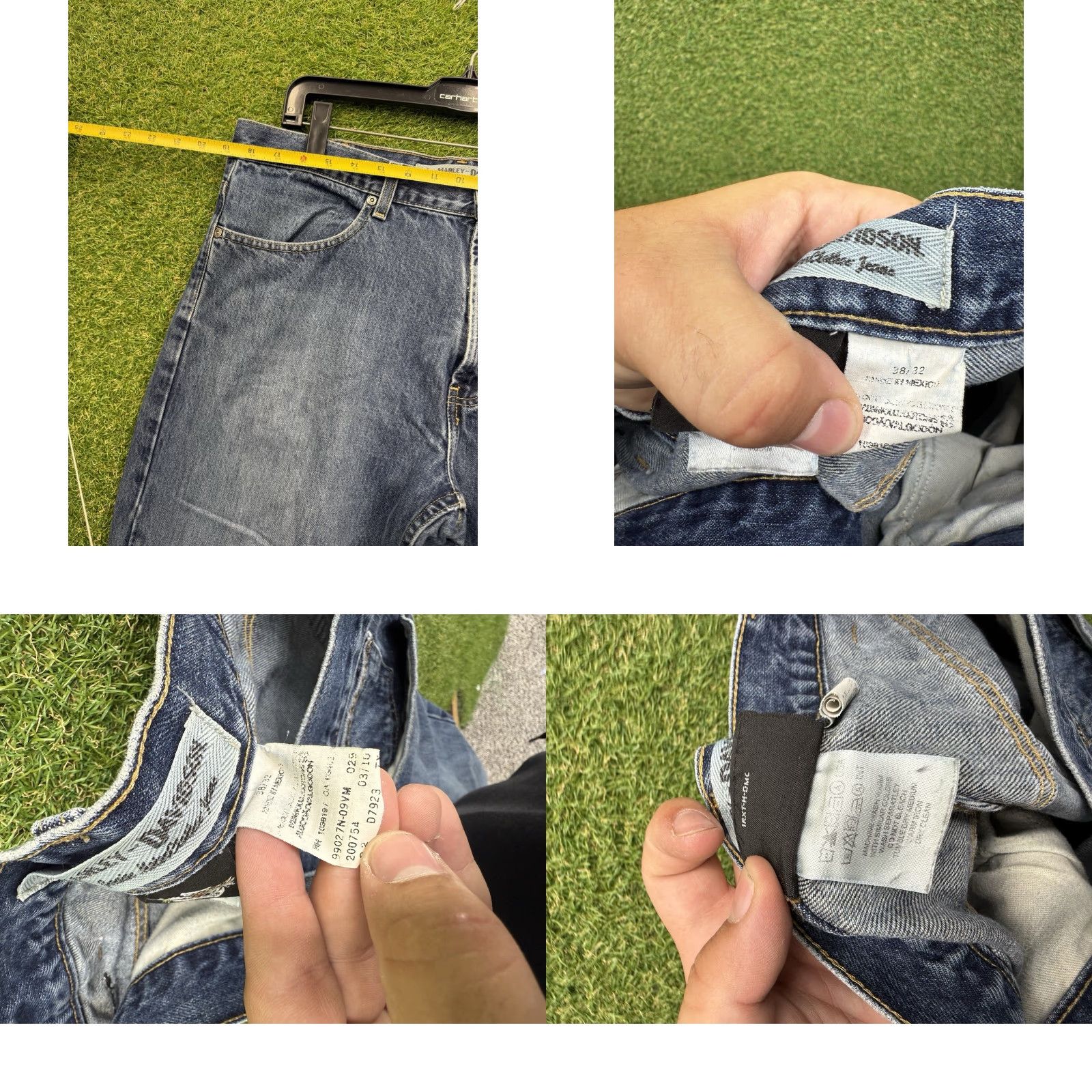 Harley Davidson VINTAGE Harley-Davidson Jeans Mens 38x32 Relaxed Straight Denim Blue 90s Grunge Biker Size US 38 / EU 54 - 8 Thumbnail