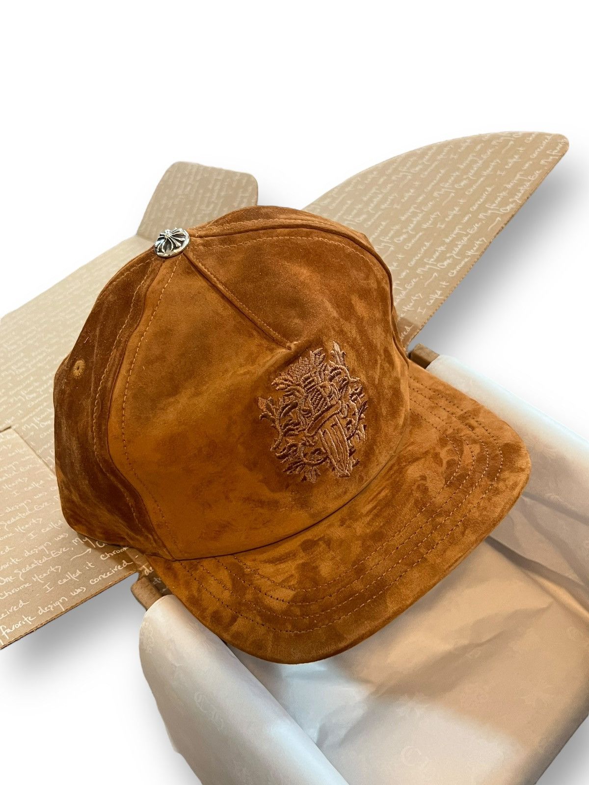 Chrome Hearts Chrome Hearts 5-Panel Brown Suede Dagger Hat (Unopened) Size ONE SIZE - 6 Thumbnail
