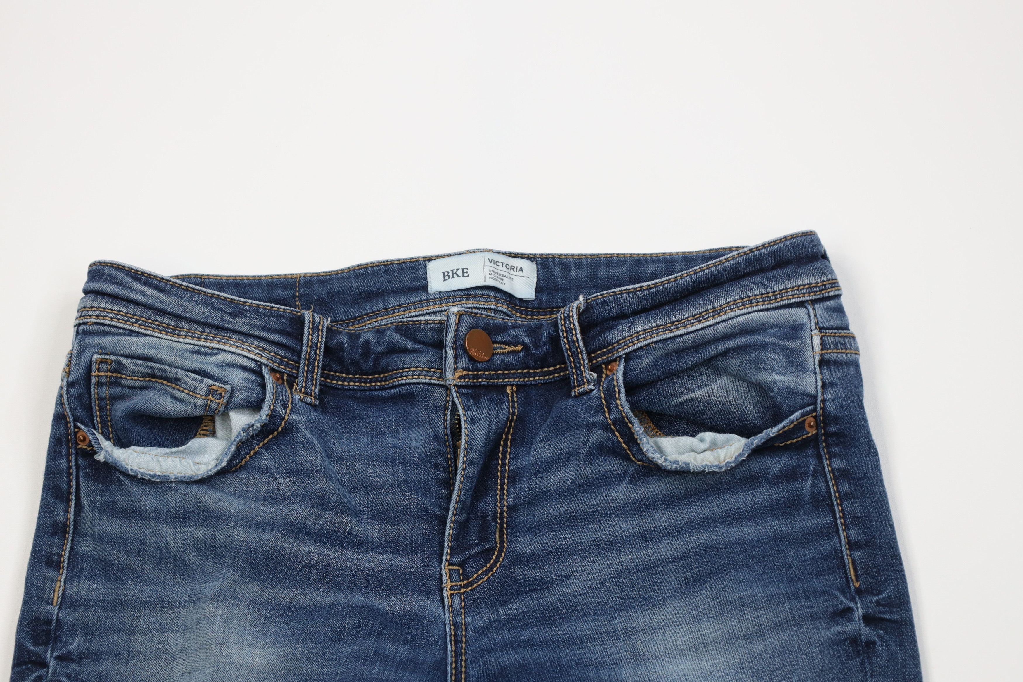 Vintage Buckle BKE Thick Stitch Victoria Mid Rise Bootcut Jeans Size 29" - 2 Thumbnail