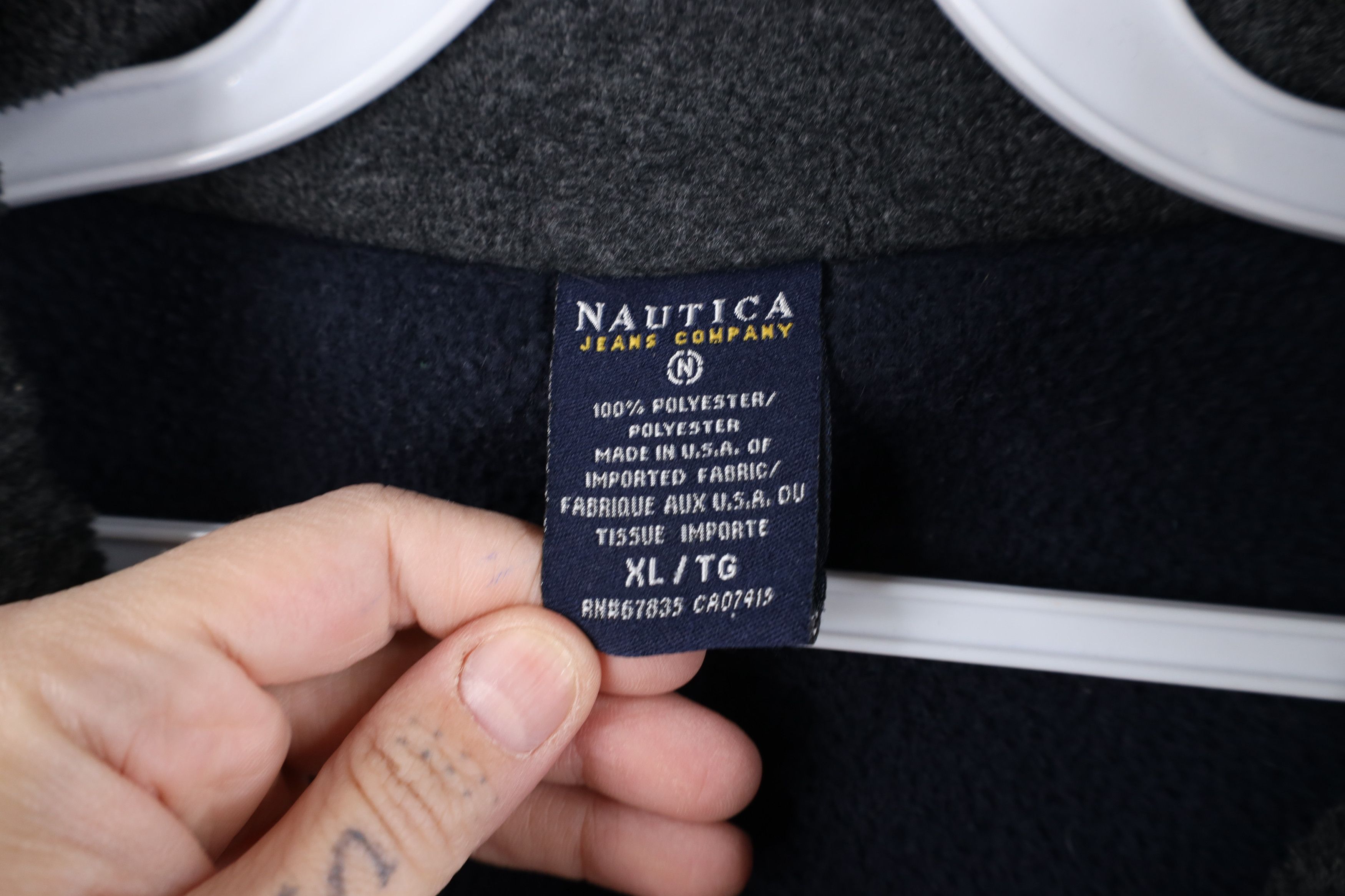 Nautica Vintage 90s Nautica Spell Half Zip Fleece Pullover Sweater Size US XL / EU 56 / 4 - 8 Thumbnail