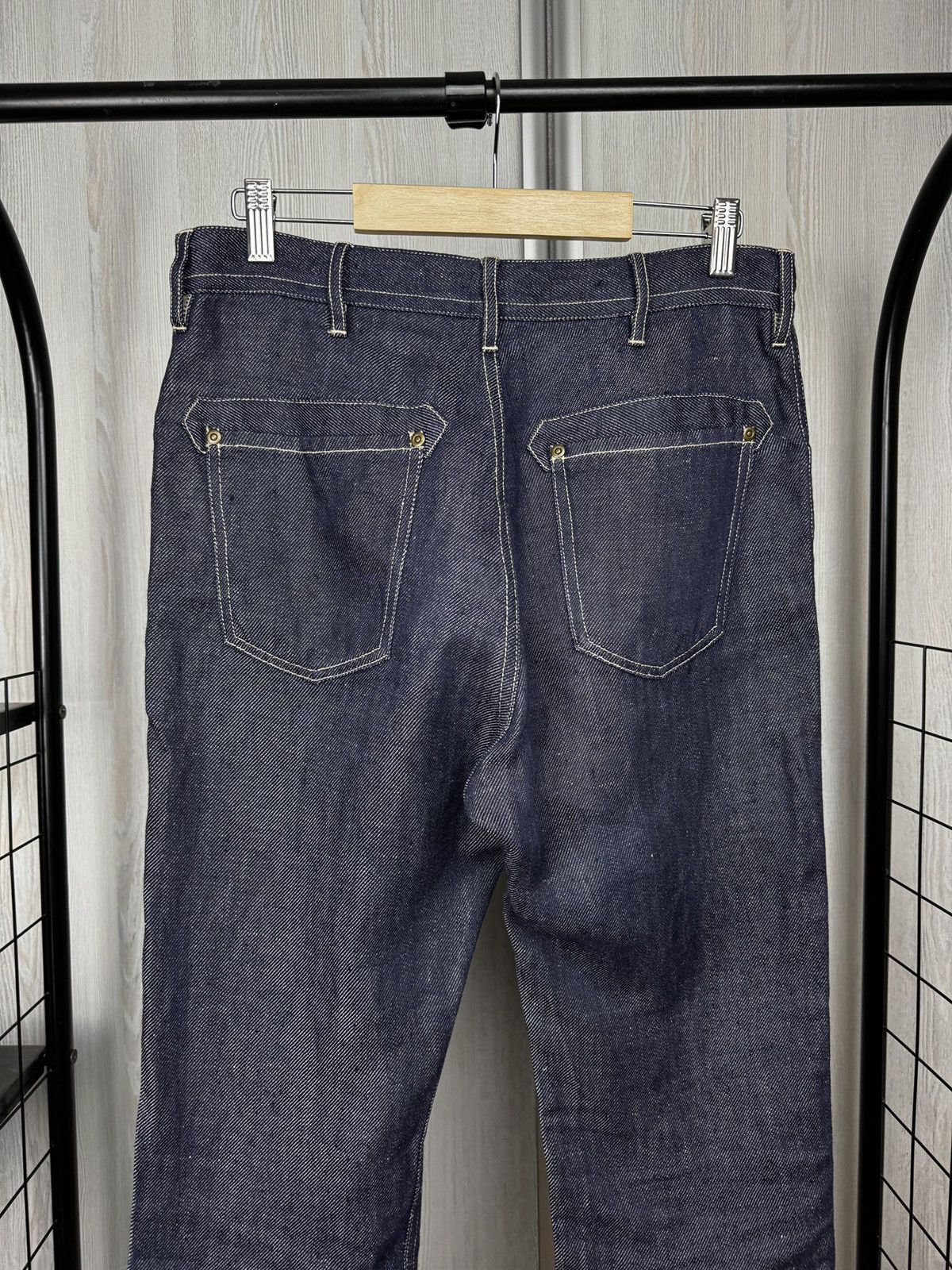 Vlas Blomme Vlas Blomme navy blue kortrijk linen size 1 Japan made jeans Size US 31 - 9 Thumbnail