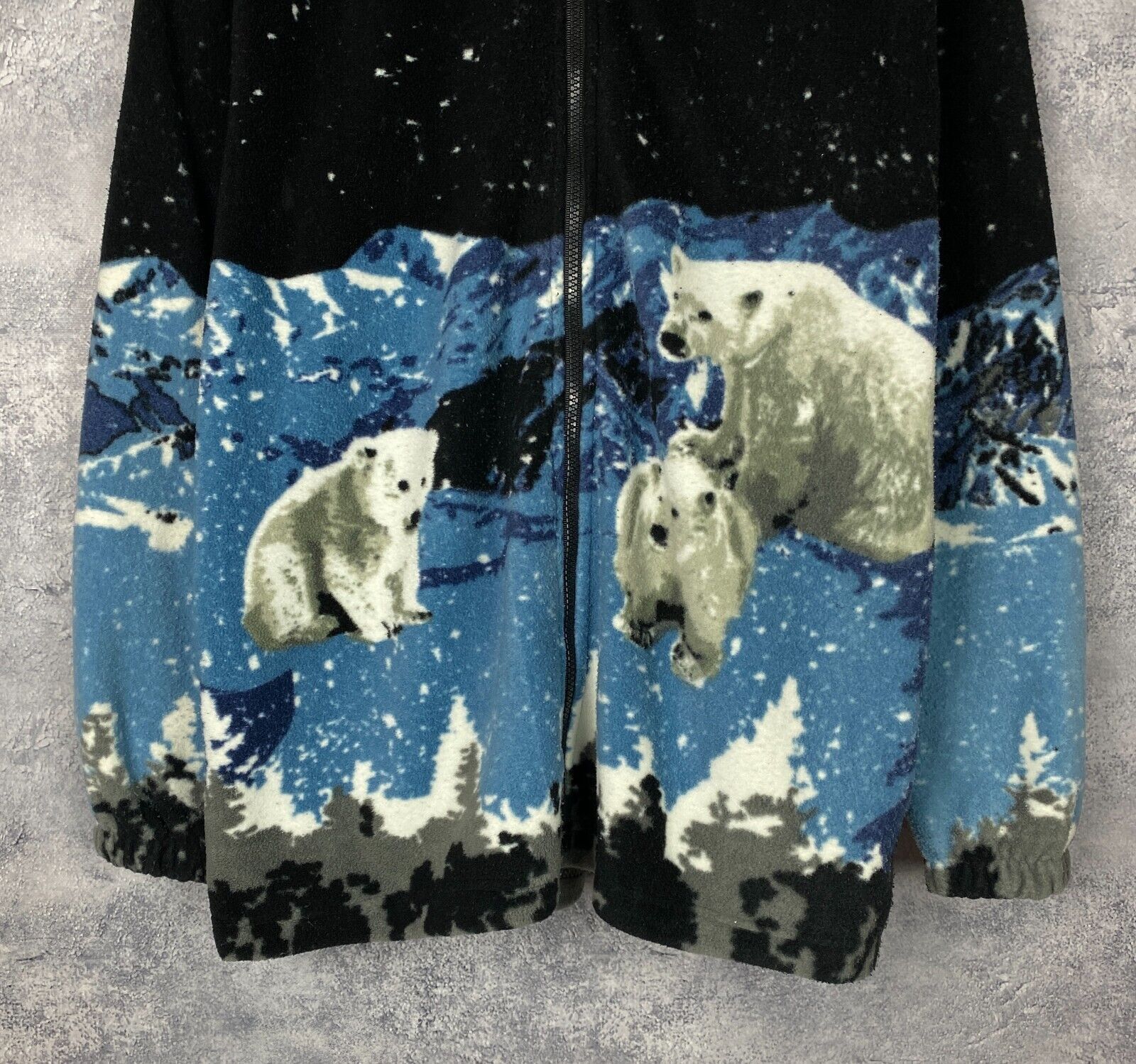 Other Animal Polar Bears Fleece Jacket Full Zip Men's Size L ` Size US L / EU 52-54 / 3 - 3 Thumbnail