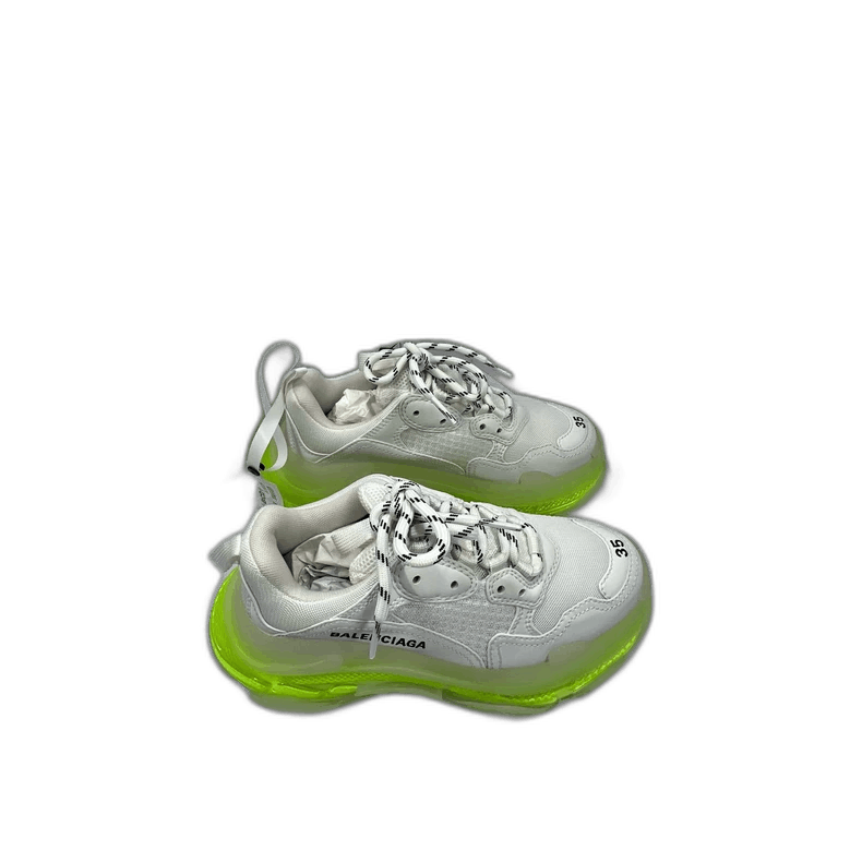 Balenciaga Balenciaga Triple S White Green Sneakers 35 Size Size US 5 / EU 37 - 1 Thumbnail