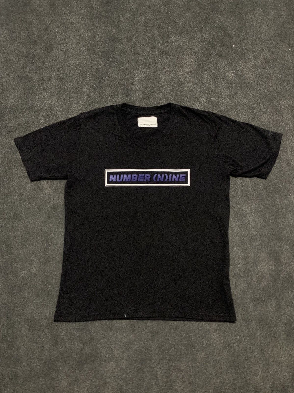 Number (N)ine NUMBER (N)INE DENIM Box Logo V-Neck Tee Size US M / EU 48-50 / 2 - 2 Thumbnail