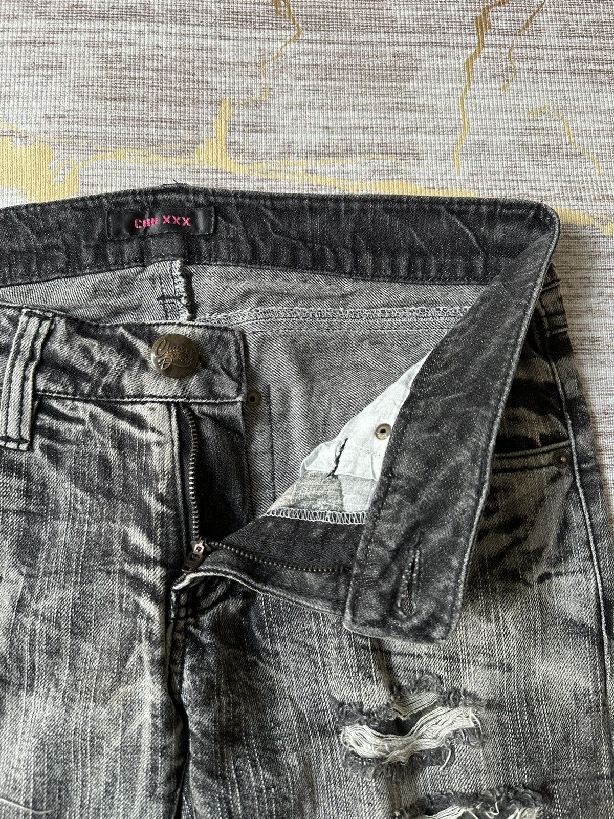 Japanese Brand CHU XXX Distressed Claw Marks Design Denim Size US 30 / EU 46 - 18 Thumbnail