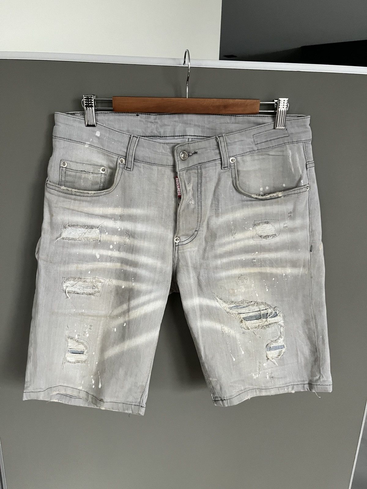 Dsquared2 Dsquared2 Distressed Gray Shorts Size US 32 / EU 48 - 6 Thumbnail