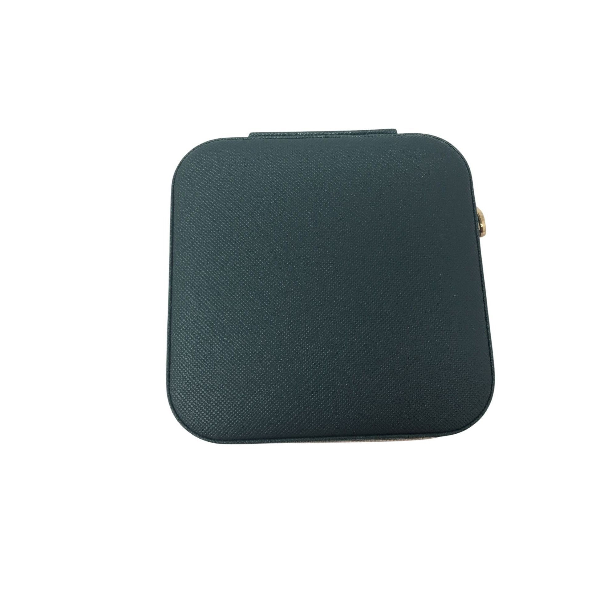 Other Dark Green Zippered Mini Portable Travel Jewelry Box with Go Size ONE SIZE - 6 Thumbnail