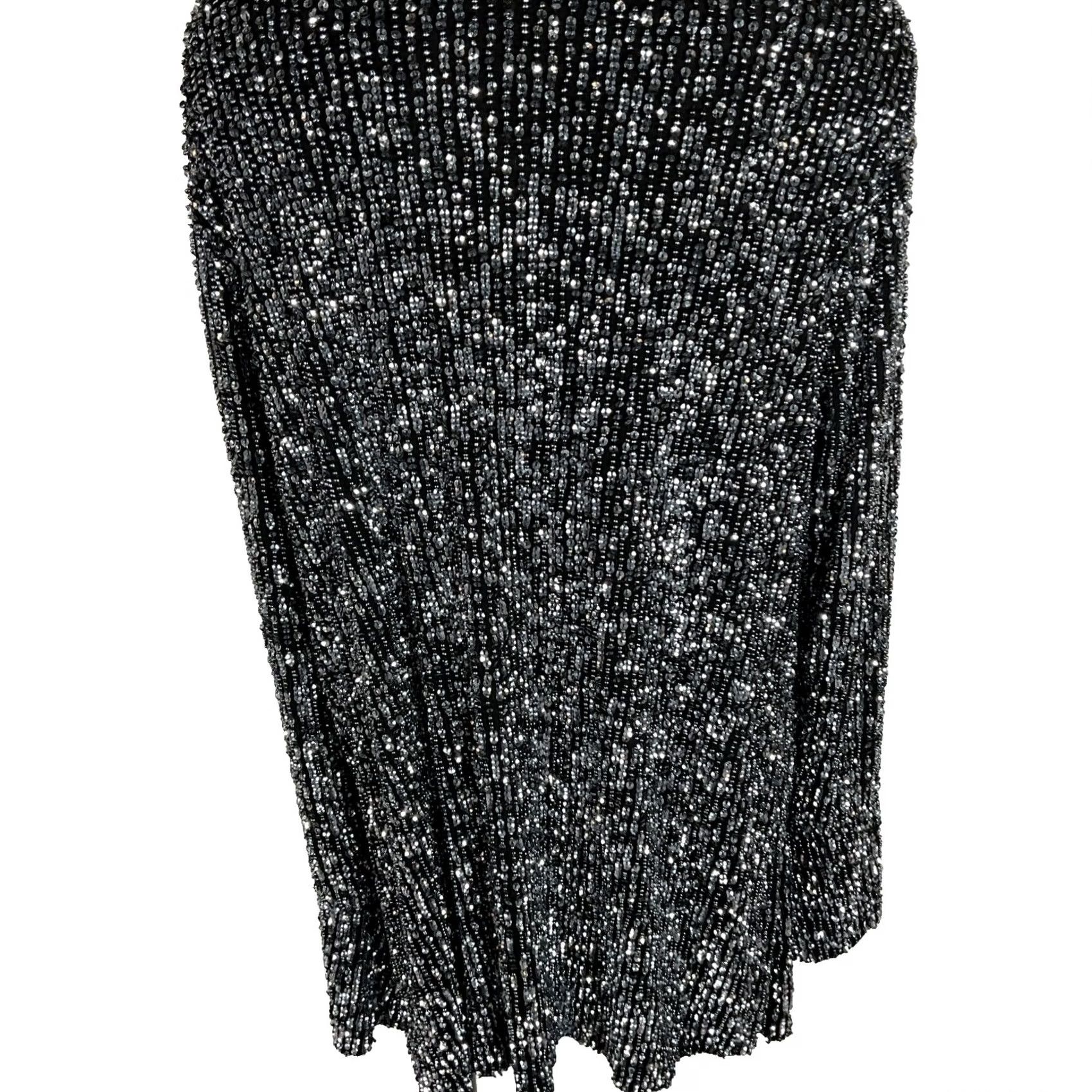 Free People NWT Free People Duster Jacket - Black Oversized 20" Long Sleeve Sz L Vintage Size L / US 10 / IT 46 - 6 Thumbnail