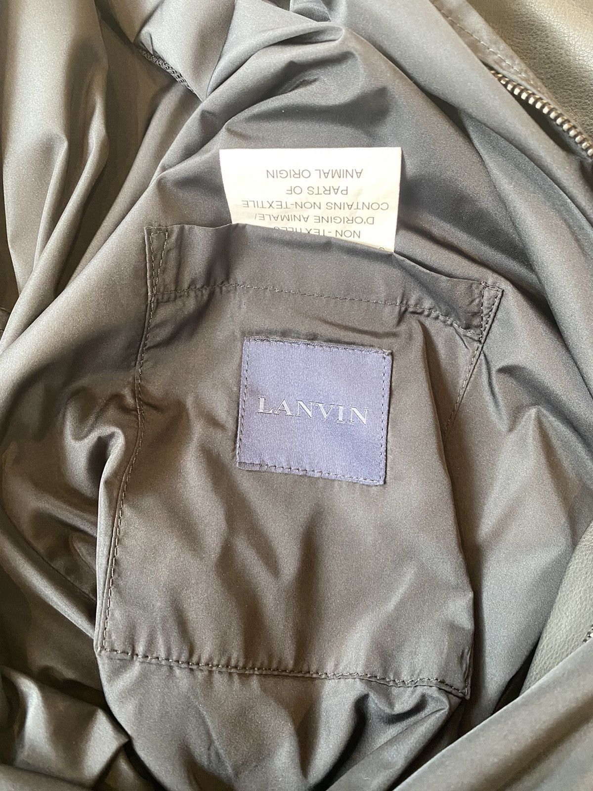 Lanvin LANVIN Leather Sleeves Windbreaker/Biker Size S Size US S / EU 44-46 / 1 - 6 Thumbnail
