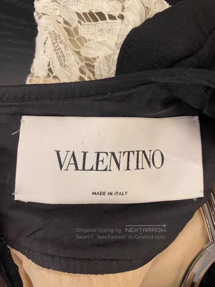Valentino Valentino Black and white color-blocked lace dress Size S / US 4 / IT 40 - 3 Thumbnail