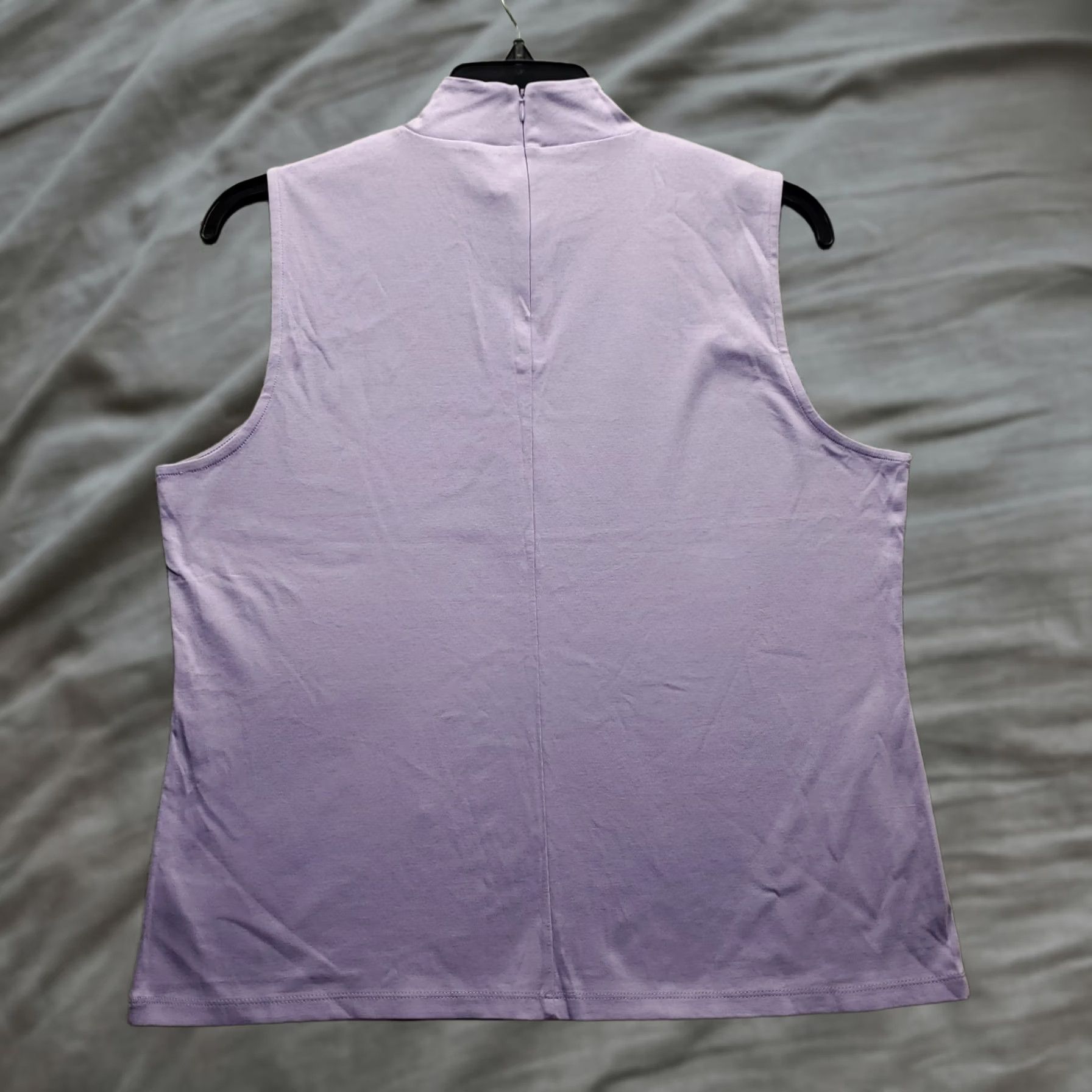 Talbots Talbots Blouse Top Womens Size XL Purple Slim Fit Sleeveless Mock Neck Back Zip Size XL / US 12-14 / IT 48-50 - 1 Thumbnail