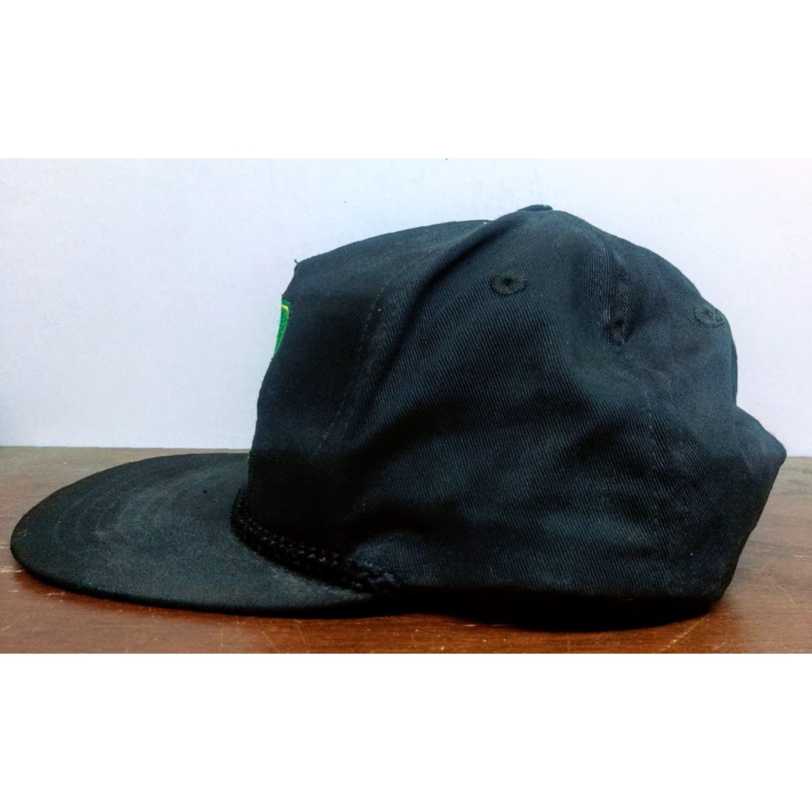 John Deere VINTAGE John Deere Patch Cord Snapback Hat Cap Trucker Hat Men Adjustable Black Canvas USA 80s 90s Farm Agriculture Size ONE SIZE - 5 Thumbnail