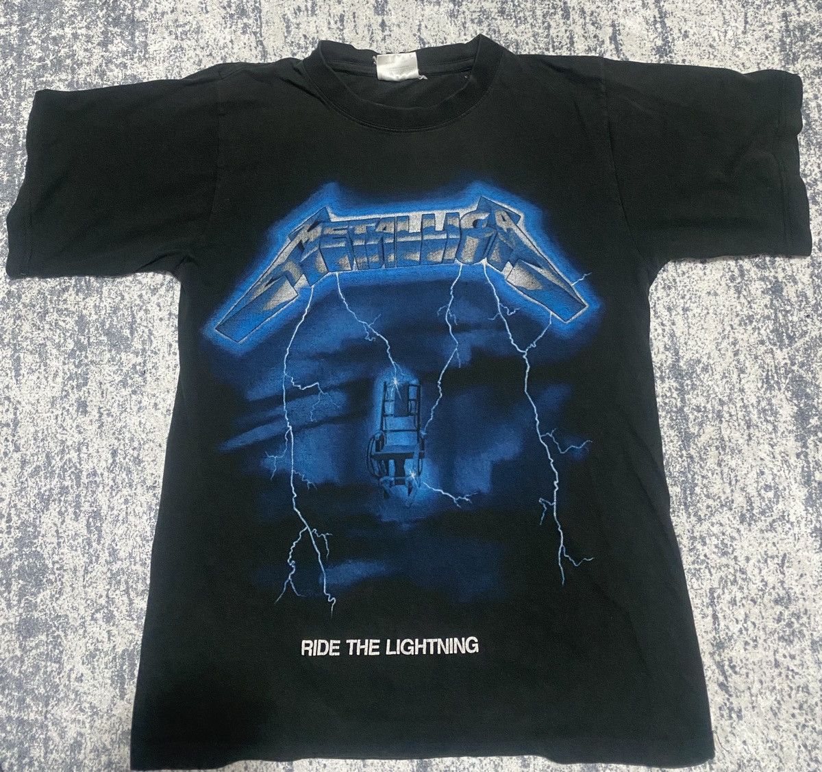 Band Tees Metallica ride The lighning portreit band bootleg tee 90s Size US S / EU 44-46 / 1 - 1 Thumbnail