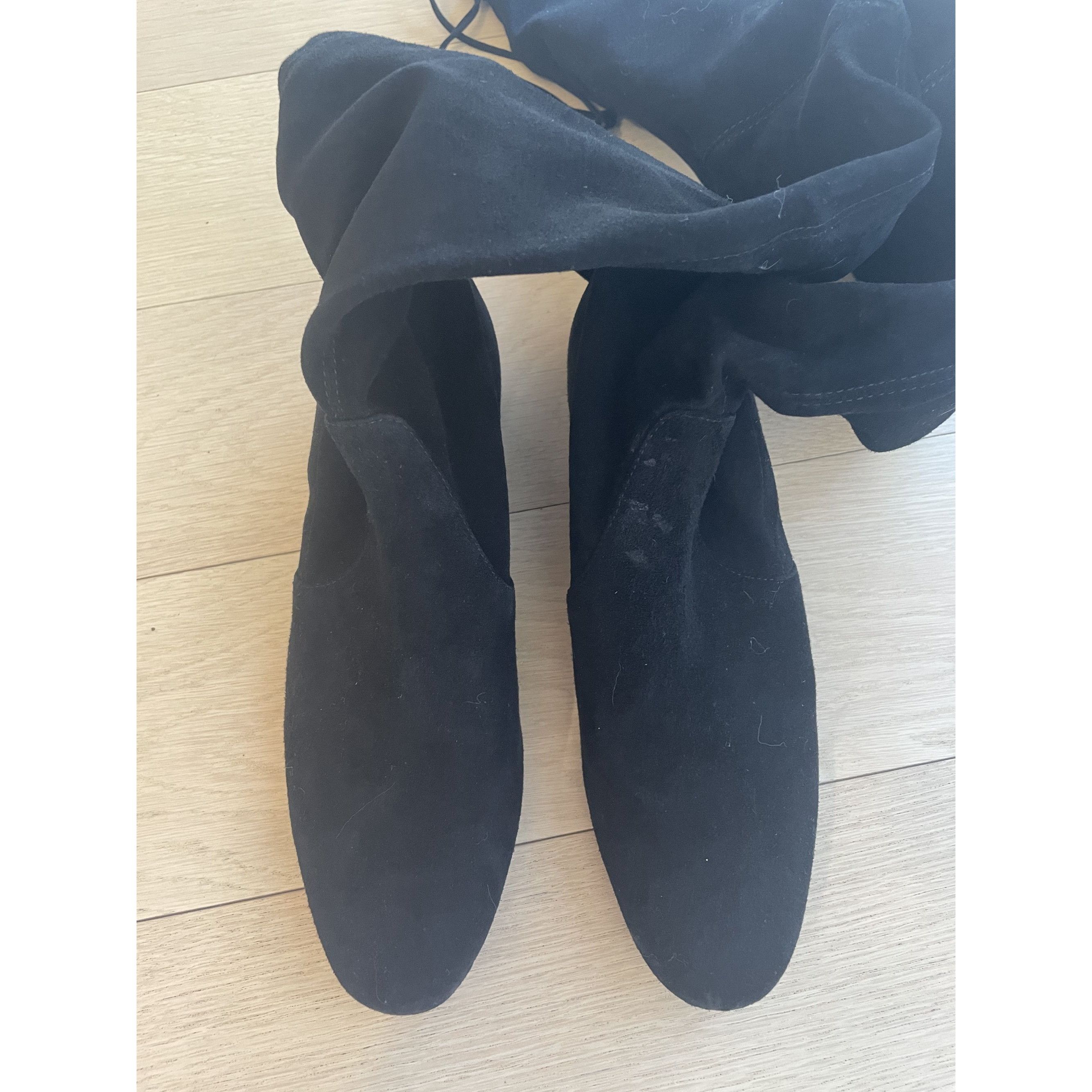 Stuart Weitzman Stuart Weitzman Over-The-Knee Boots Womens Size 8 Black Sued Size US 7 / IT 37 - 3 Thumbnail