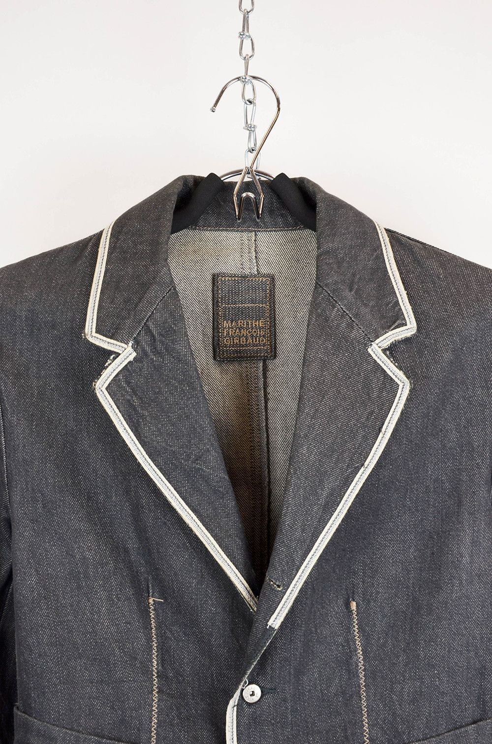 Marithe + Francois Girbaud × Vintage Marthe Francois Girbaud Raw Denim Blazer Jacket - IT44 Size M / US 6-8 / IT 42-44 - 7 Thumbnail