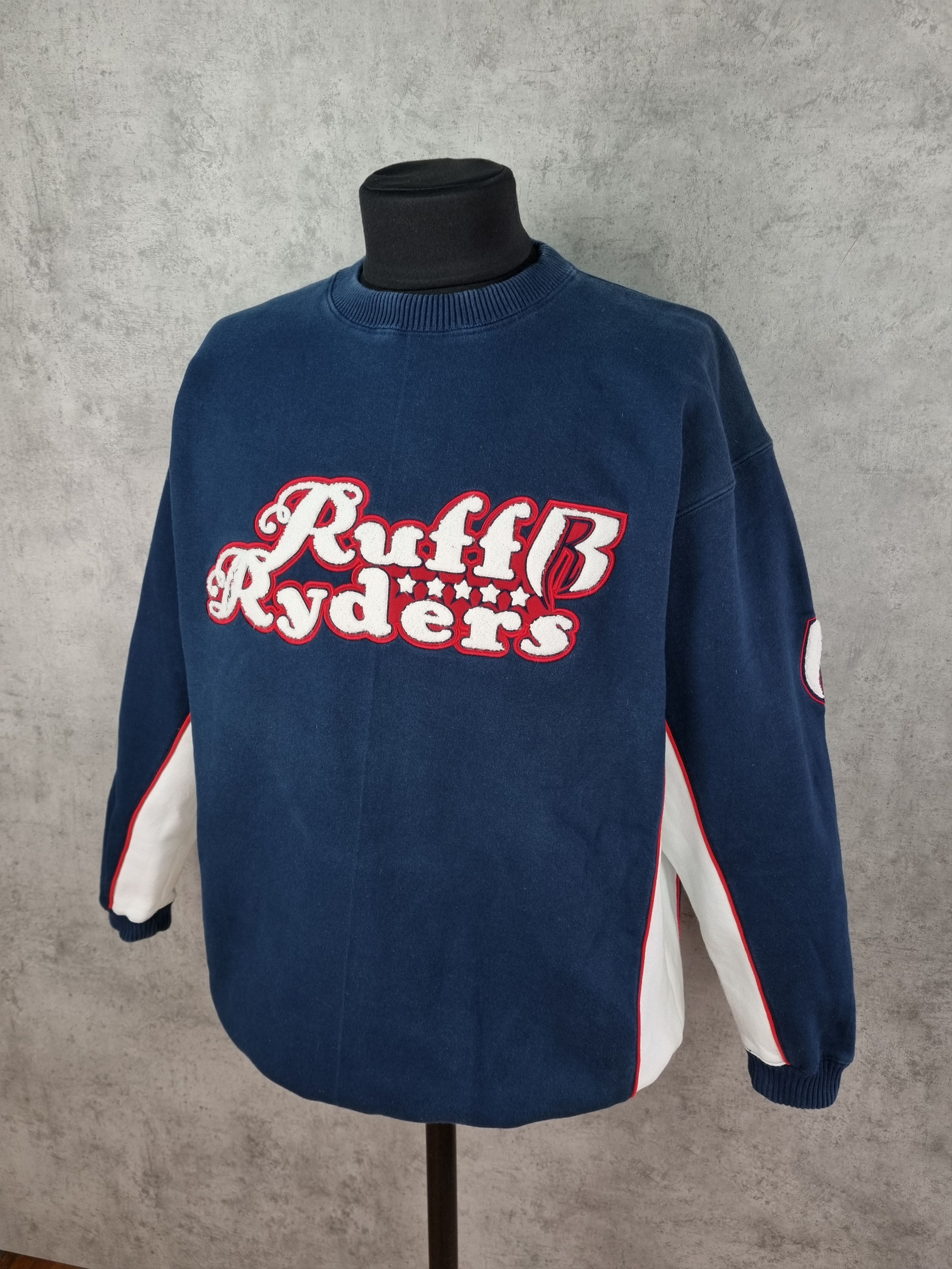Rap Tees × Ruff Ryders × Vintage Ruff Ryders Spellout Big Logo Faded Sweatshirt Size US XL / EU 56 / 4 - 9 Thumbnail