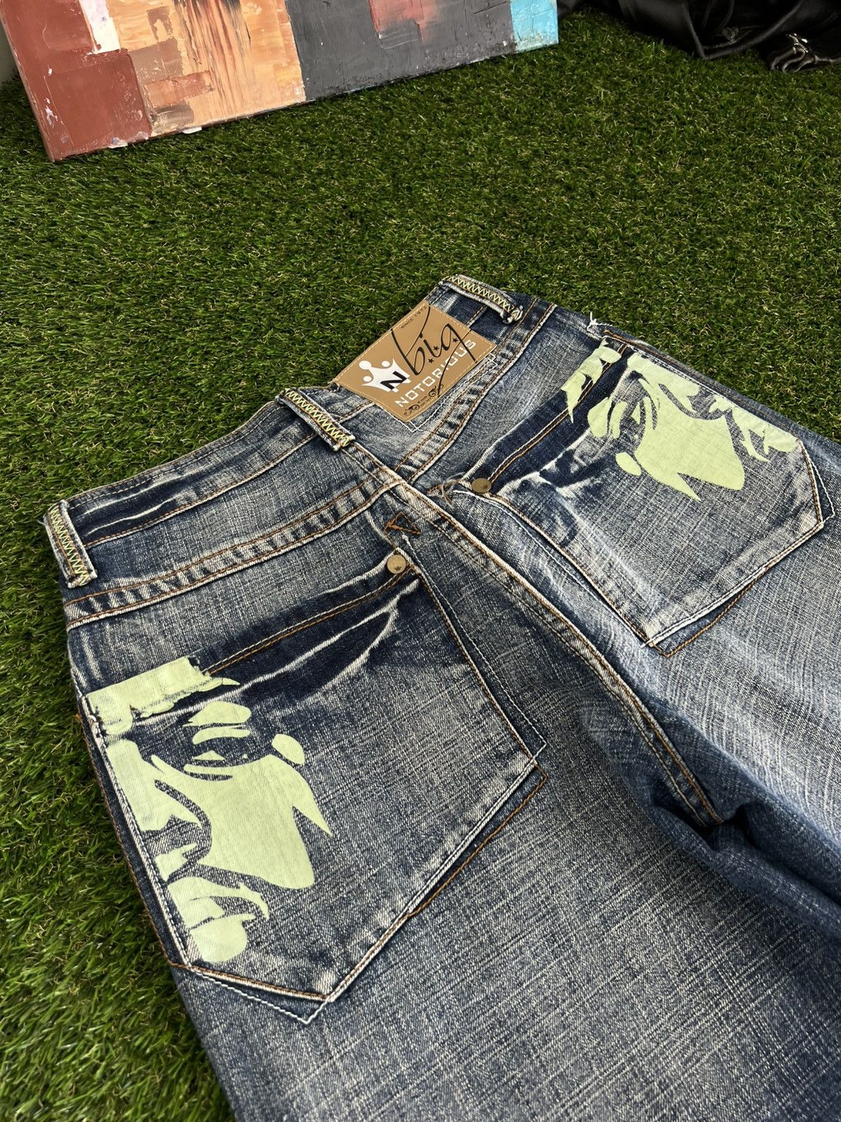 Japanese Brand Crazy Vintage Super Baggy 90’s Notoriuos BIG Jnco Jeans USA Size US 30 / EU 46 - 2 Thumbnail