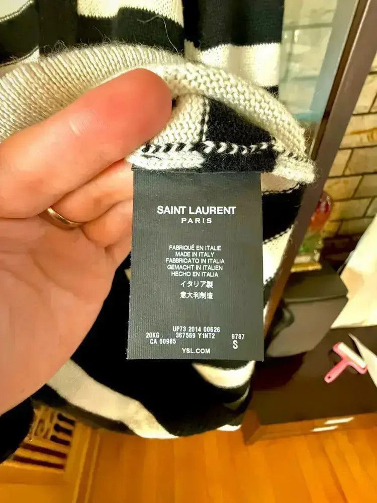 Saint Laurent Paris Saint Laurent Paris by Hedi 14AW Stripe Knitwear Cardigan-2 Size US S / EU 44-46 / 1 - 8 Thumbnail