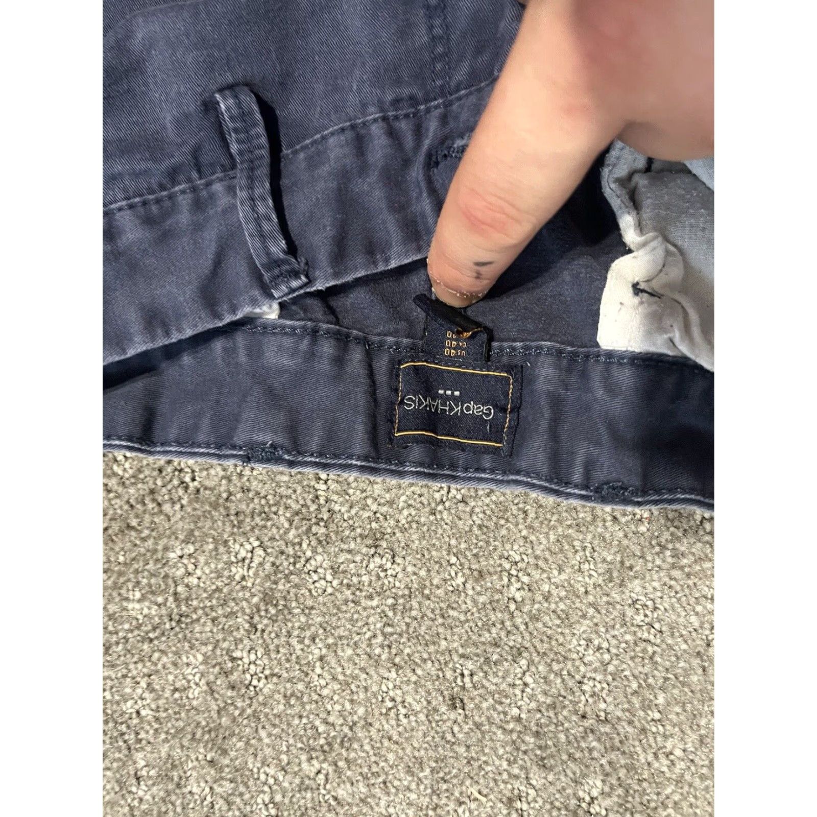 Gap GAP Shorts Mens 40 Navy Blue Khakis Chino Flat Front Regular 5 Pockets Comfort Stretch Waistband Gap Flex Mens Size US 40 / EU 56 - 3 Thumbnail
