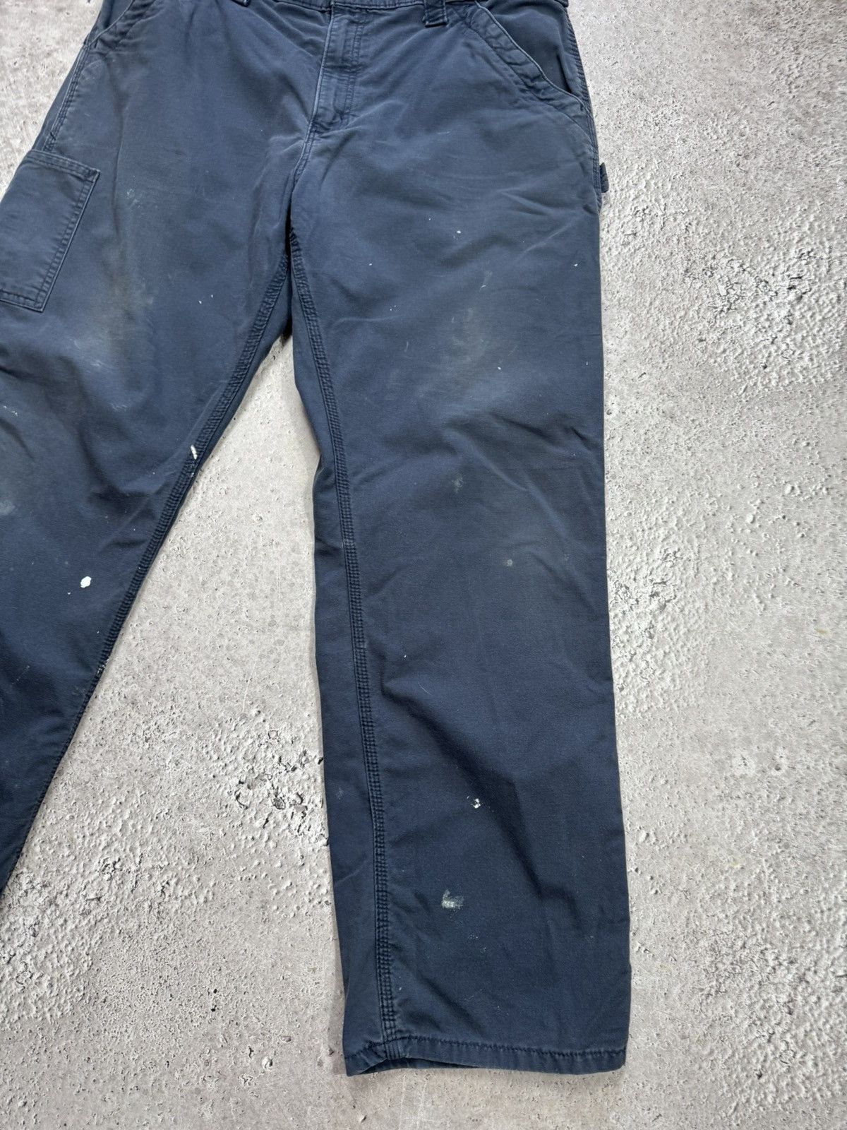 Carhartt Carhartt Distressed Carpenter Work Pants Navy Blue 36x32 Size US 36 / EU 52 - 10 Thumbnail