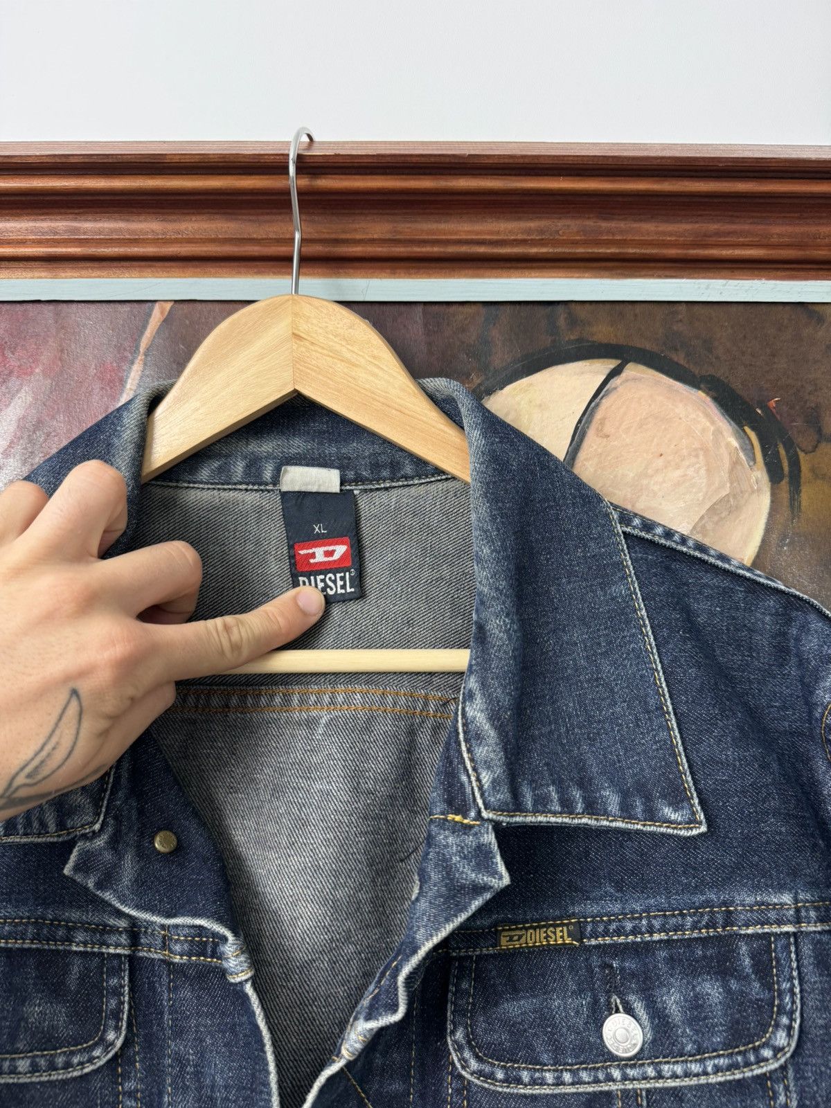 Vintage Y2k 00s Archive Diesel Trucker Jacket Denim Jeans