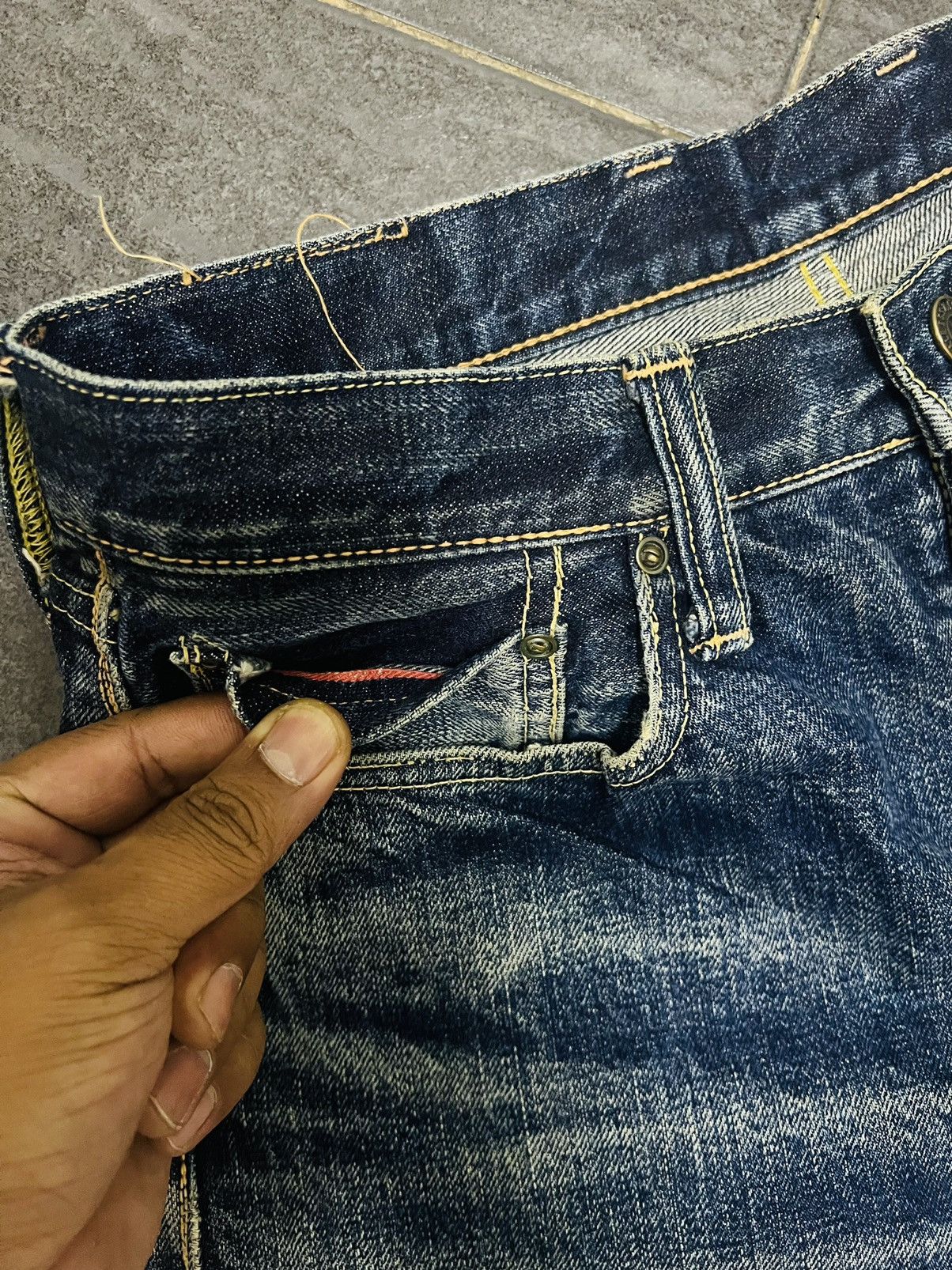 Kapital Kapital Kiro Hirata Crash Selvedge Jeans Denim Short Size US 29 - 9 Thumbnail