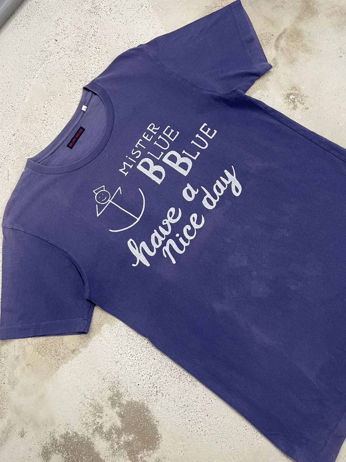 Blue Blue Japan × Japan Blue × Japanese Brand Vintage Mr Blue Blue Japan Have A Nice Day Faded Size US L / EU 52-54 / 3 - 5 Thumbnail