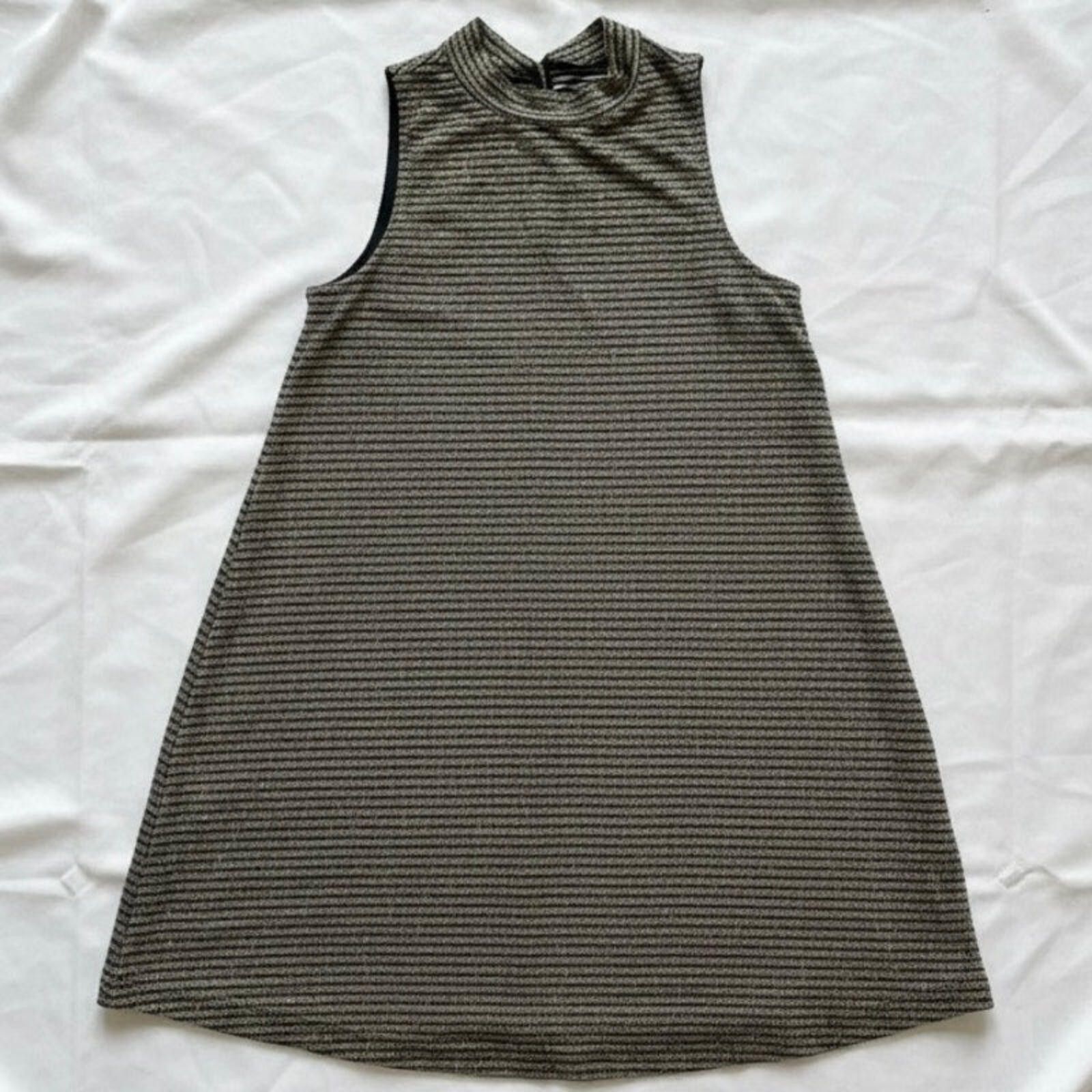 Everlane Everly Gold Metallic Stripe Mini Shift Dress Womens Small Size S / US 4 / IT 40 - 1 Thumbnail