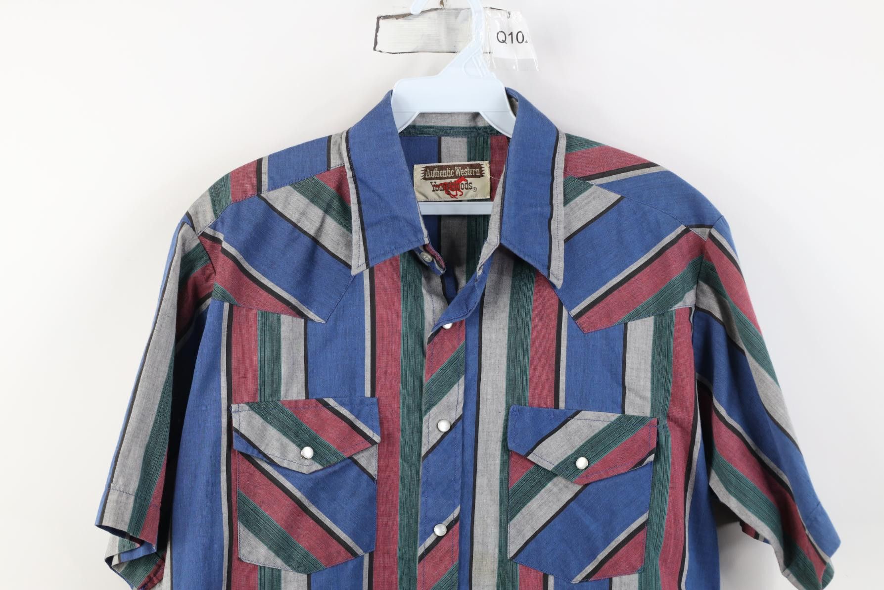 Vintage Vintage 90s Streetwear Striped Western Cowboy Button Shirt Size US L / EU 52-54 / 3 - 2 Thumbnail